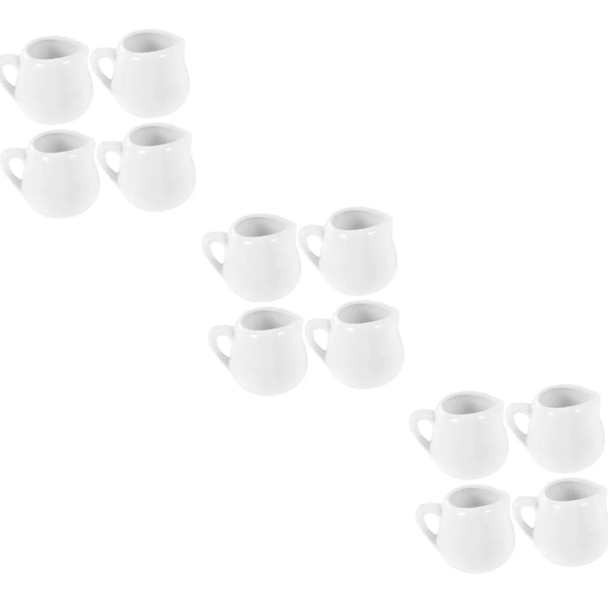 Cabilock 12pièces Pichet Céramique Pratique Récipients à Lait Et Sauces De Pichet à Main Pour Repas Et Réunions