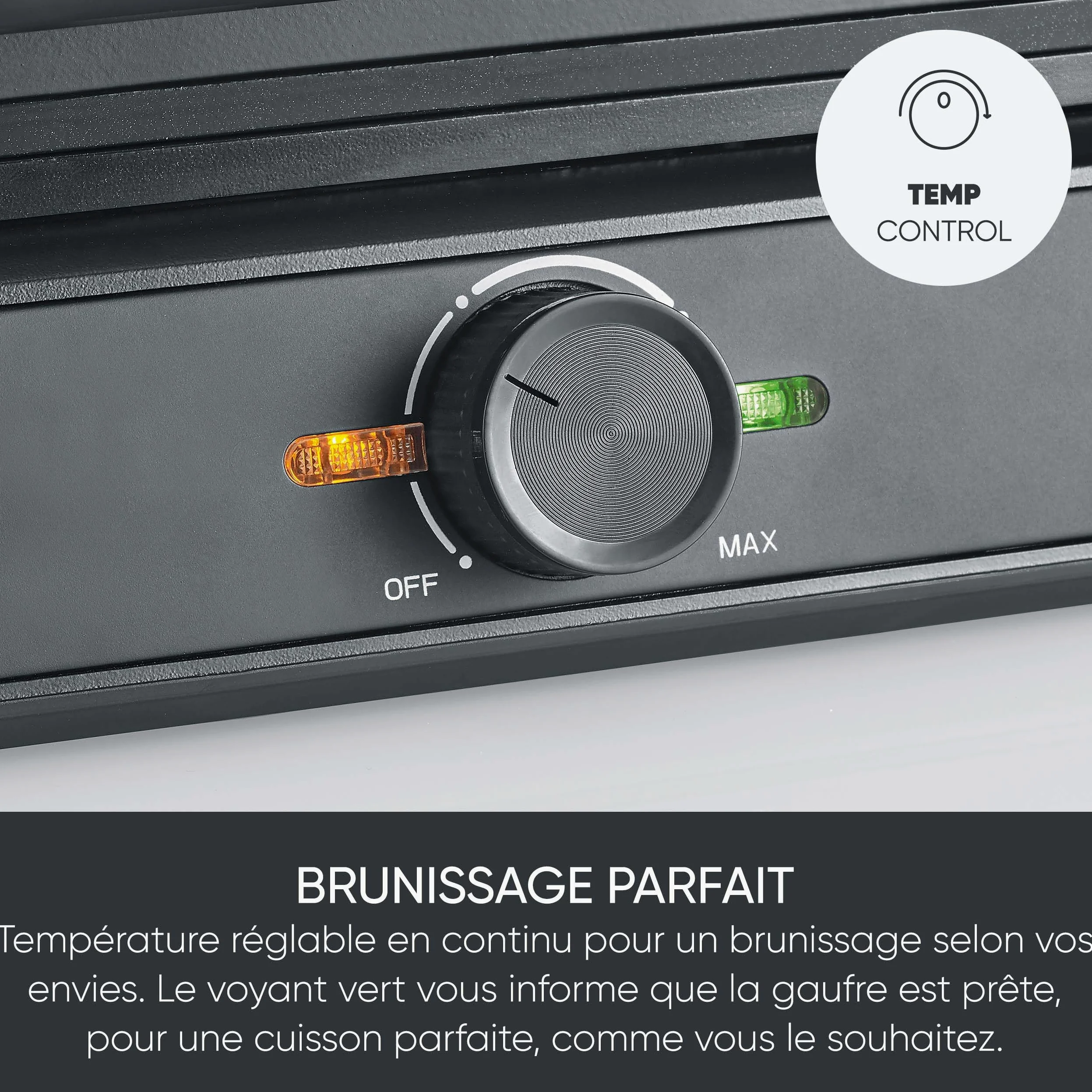 SEVERIN Gaufrier 1 600 W, Appareil à gaufres au revêtement antiadhésif pour gaufres belges moelleuses et croustillantes, Machine à gaufre sans PFAS au design compact, Noir, WA 2130