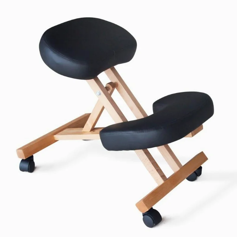 PLUS SANTE - Siège Médical Ergonomique en Bois Noah - Confort, Polyvalence, Élégance et Posture Saine - pour Les Professionnels de Santé - Supporte jusqu'à 120kg (Noir)