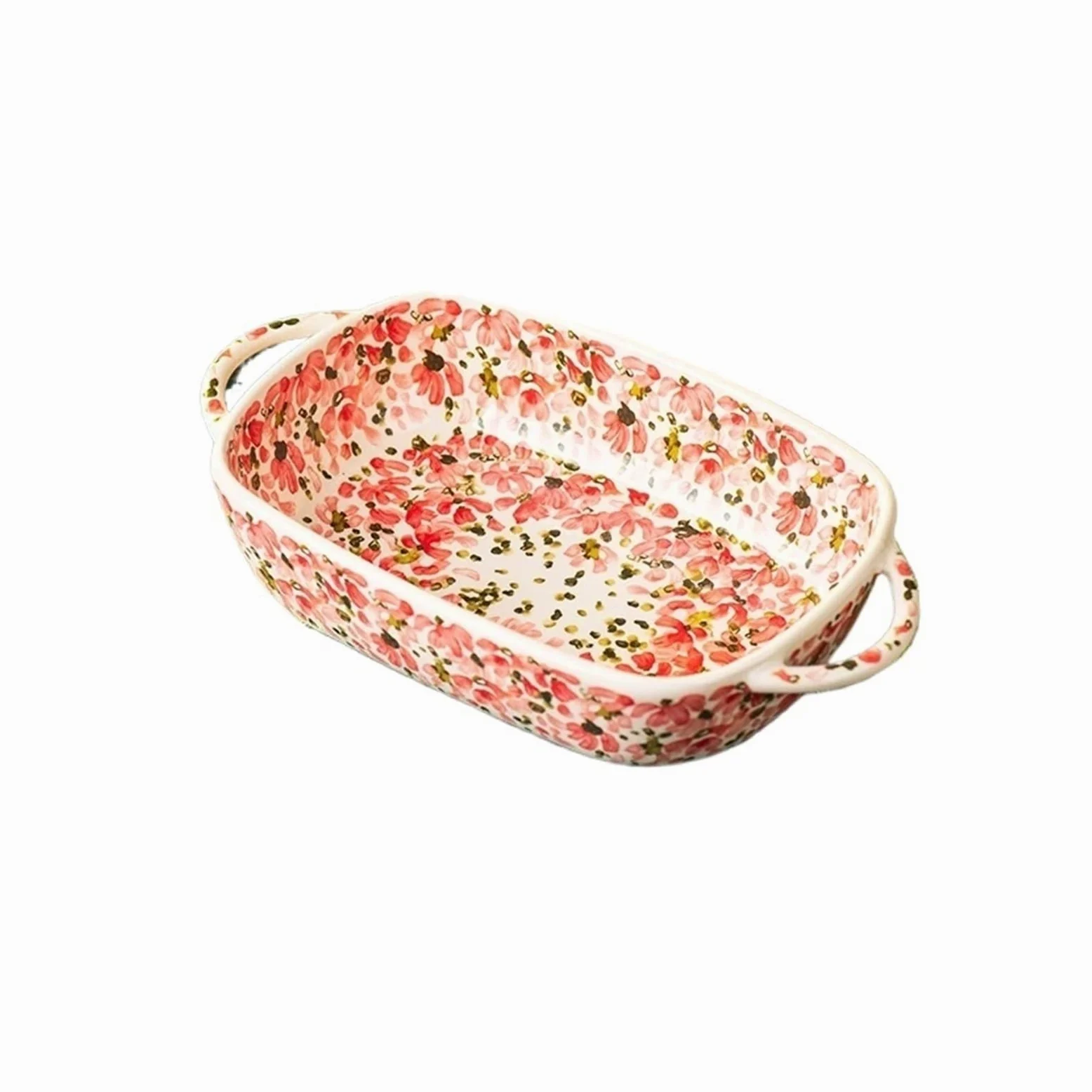 Plat Four Grand Plat de Cuisson rectangulaire avec poignées Plat Gratin(Petit)