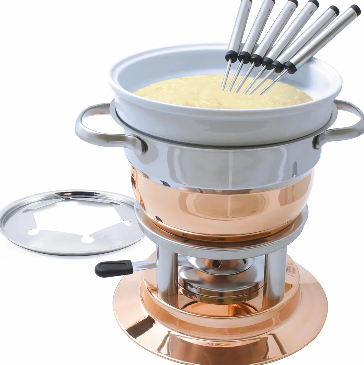 Lausanne 11 Pc. Copper Fondue Set