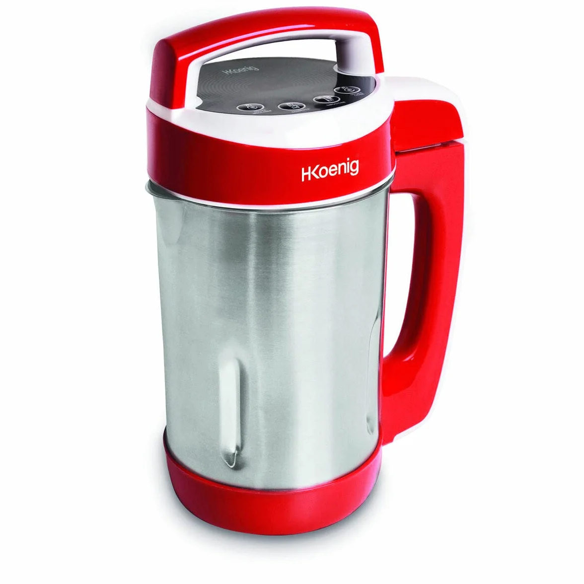 H.Koenig Blender à Soupe Chauffant 1.1L MXC18 Inox, Multifonctions professionnel, Fonction mixage, 2 Programmes de cuisson, 850W