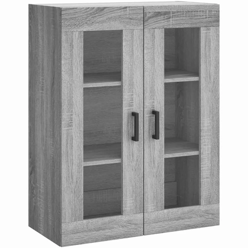 vidaXL Armoire Murale, Placard Suspendu avec Rangement, Meuble Flottant de Salon Bureau Chambre, Moderne, Sonoma Gris Bois d'Ingénierie