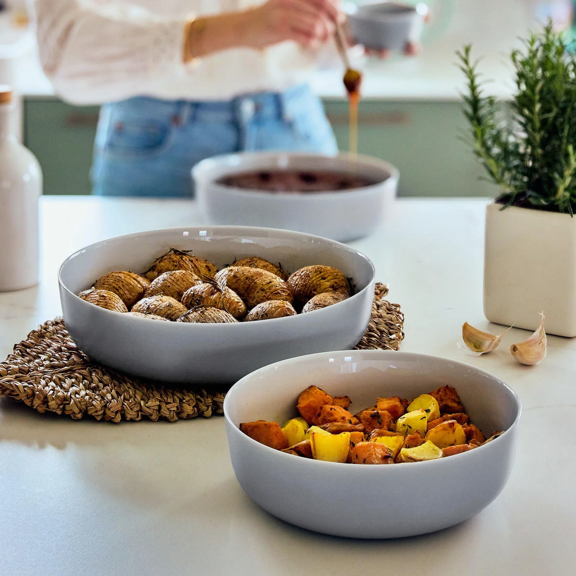 Set de 4 plats à four ronds 30, 26, 22 et 18cm Smart Cuisine Diwali Granit Luminarc