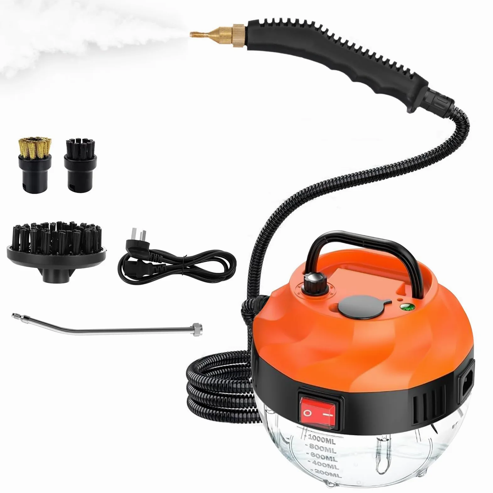 3800W Nettoyeur Vapeur Portable, 6 Vitesses Réglables, 1L Réservoir D'eau Steam Cleaner, pour Maison Cuisine Salle de Bain Terrasse Carrelage Joints