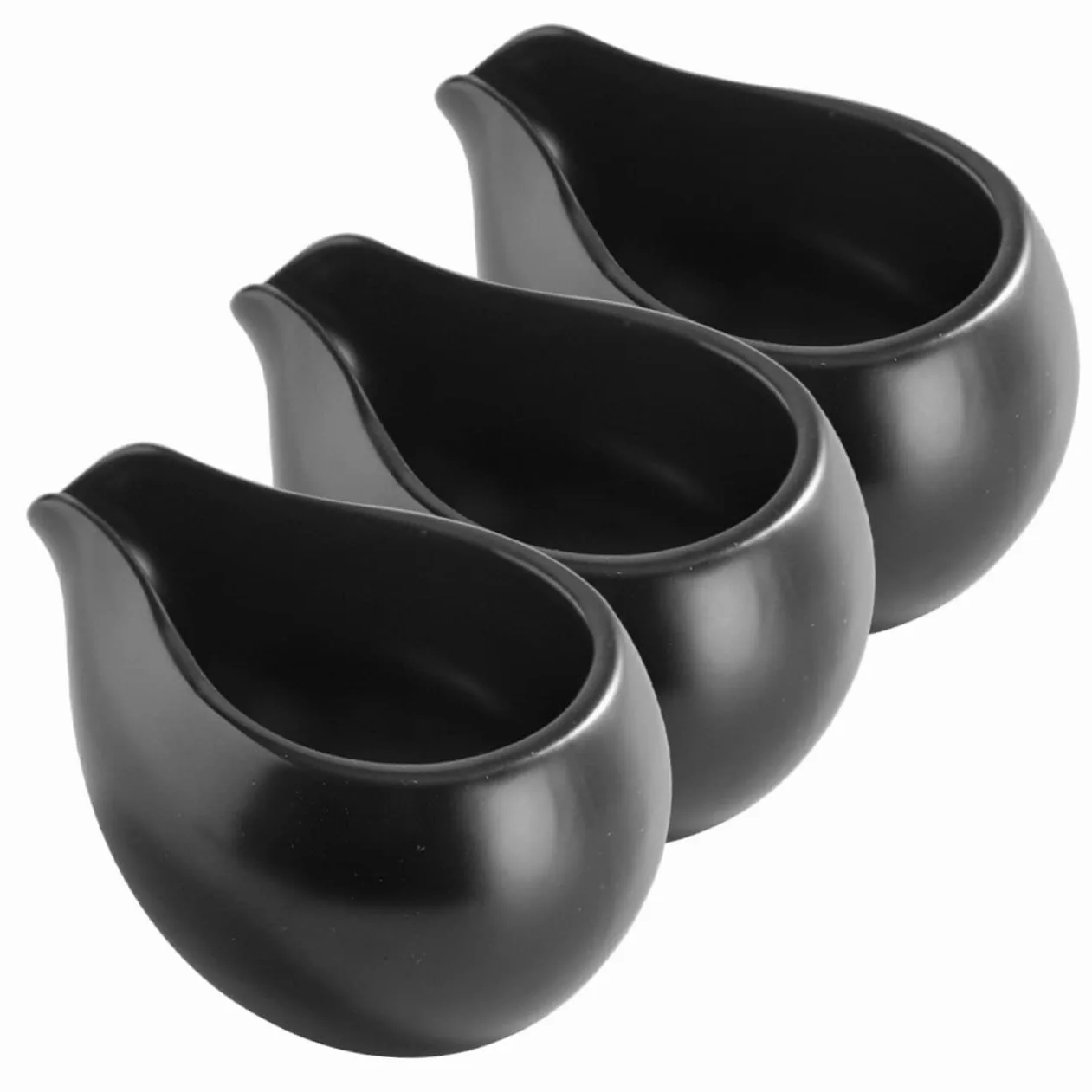 Cabilock Pot à Lait en Céramique Vintage Poignée Ergonomique et Fond Résistant à L'usure, pour Familles et Restaurants, Lot de 3 Pichets à Sauce Élégants