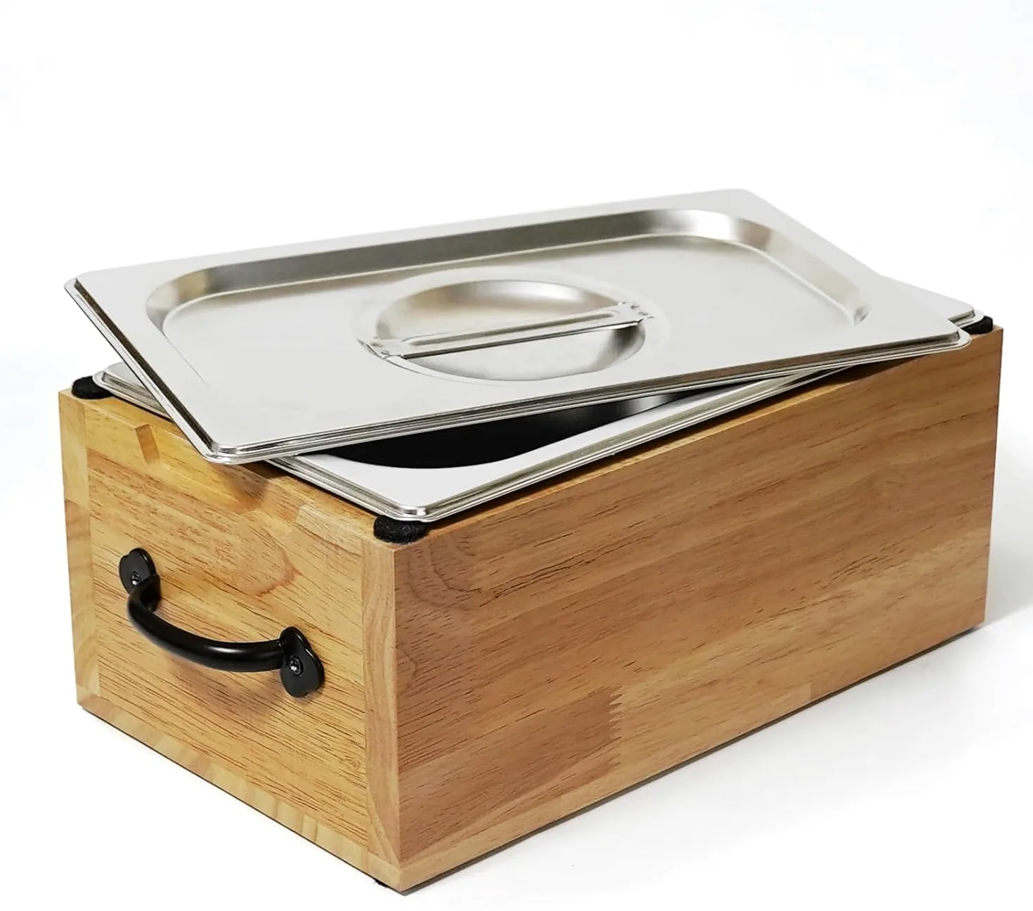 Composteur Cuisine en Bois, Poubelle Compost Cuisine avec Couvercle, Passe au Lave-Vaisselle, Seau Compost Cuisine pour Déchets Organiques, Bac à Compost Anti Odeur