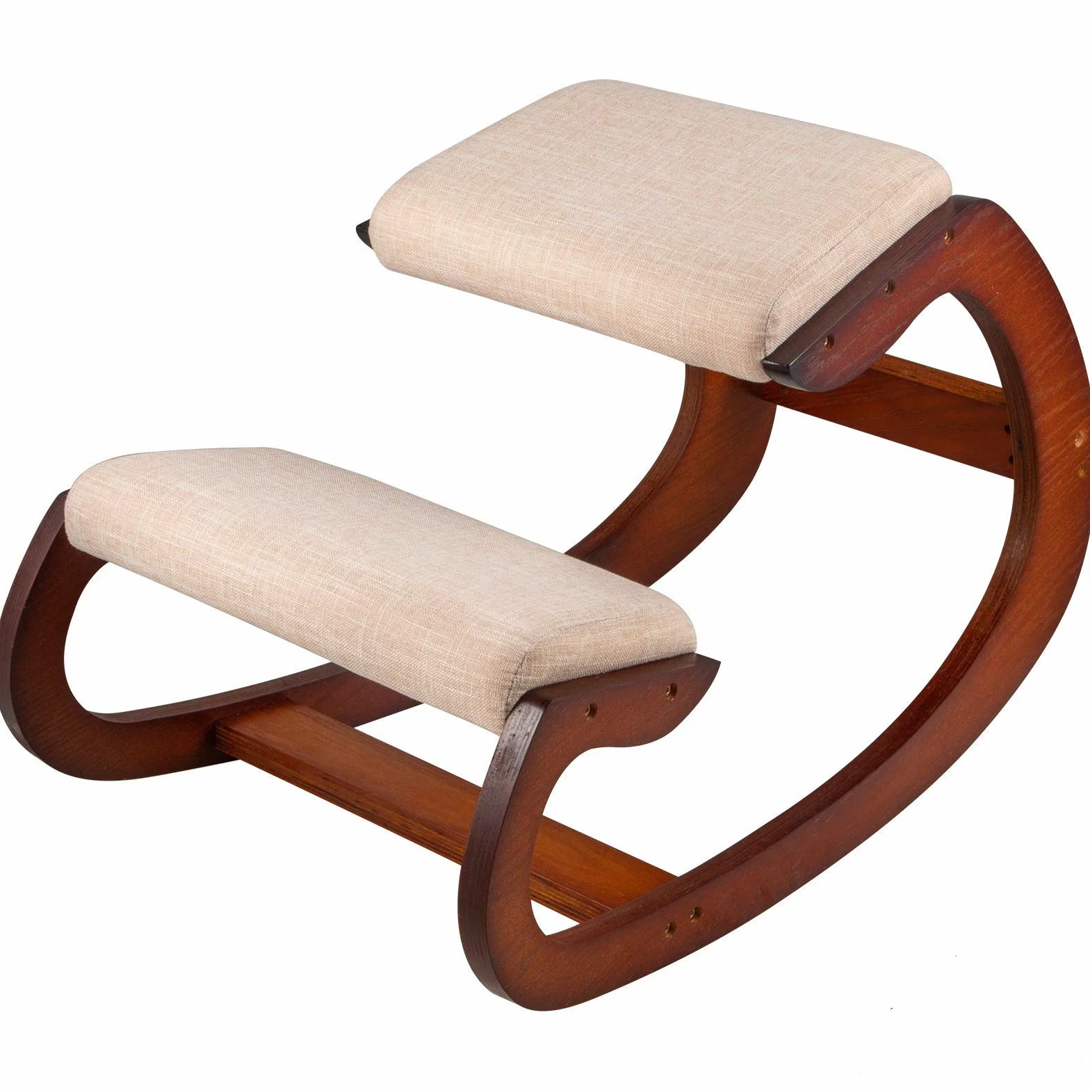 VEVOR Tabouret Ergonomique Tabouret Réglable Ergonomique Coussins Confortables Bureau Maison Façonnant et Soulageant Stress Fauteuil Ergonomique à Genoux Noix de Pécan