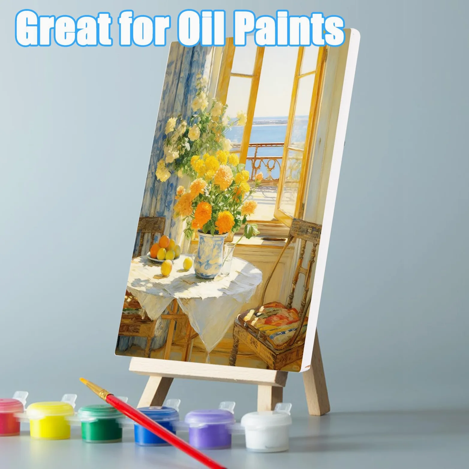 JMIATRY Lot de 10 Toiles à Peindre 30 x 40 cm, Toile Peinture, Tableau Peinture pour Peintures Acryliques, Peintures à l'huile, Gouache Coton sans Acide