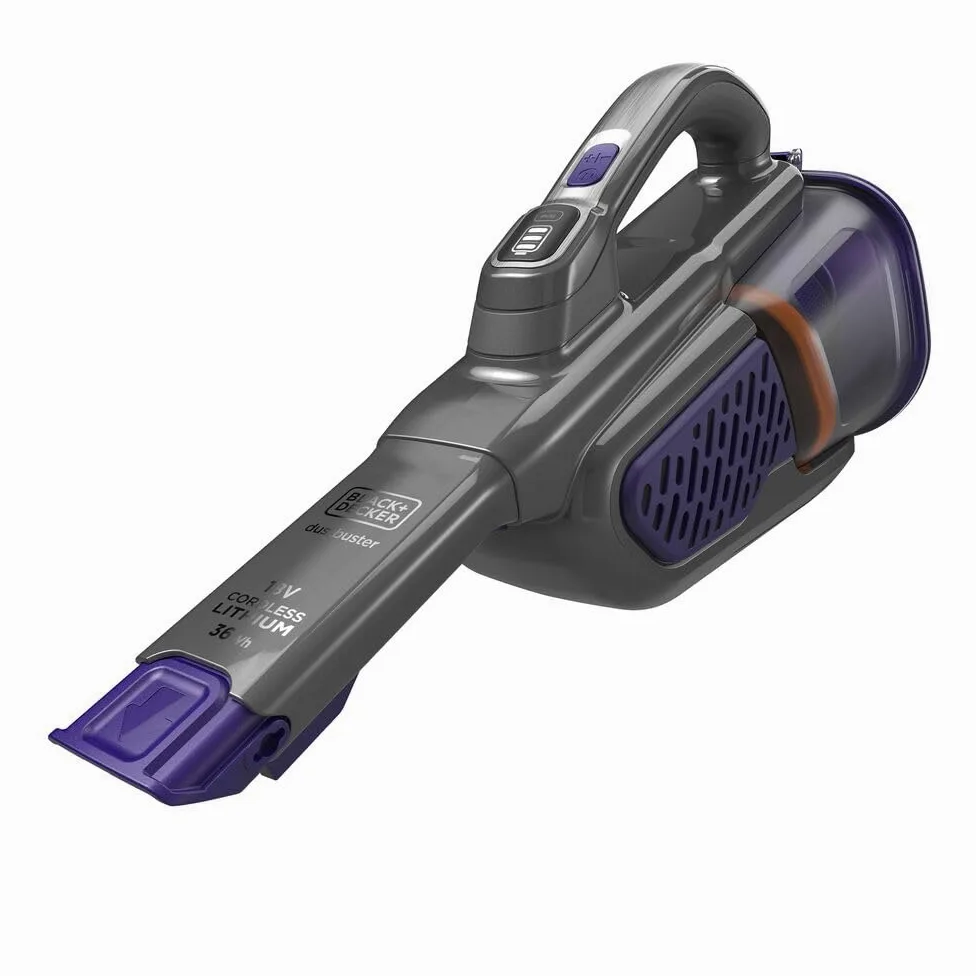 BLACK+DECKER Aspirateur de Table à Main sans Fil, 36W, Technologie cyclonique, 500 ML, 18V, BHHV520BF-QW Bleu/Argent/Titanium