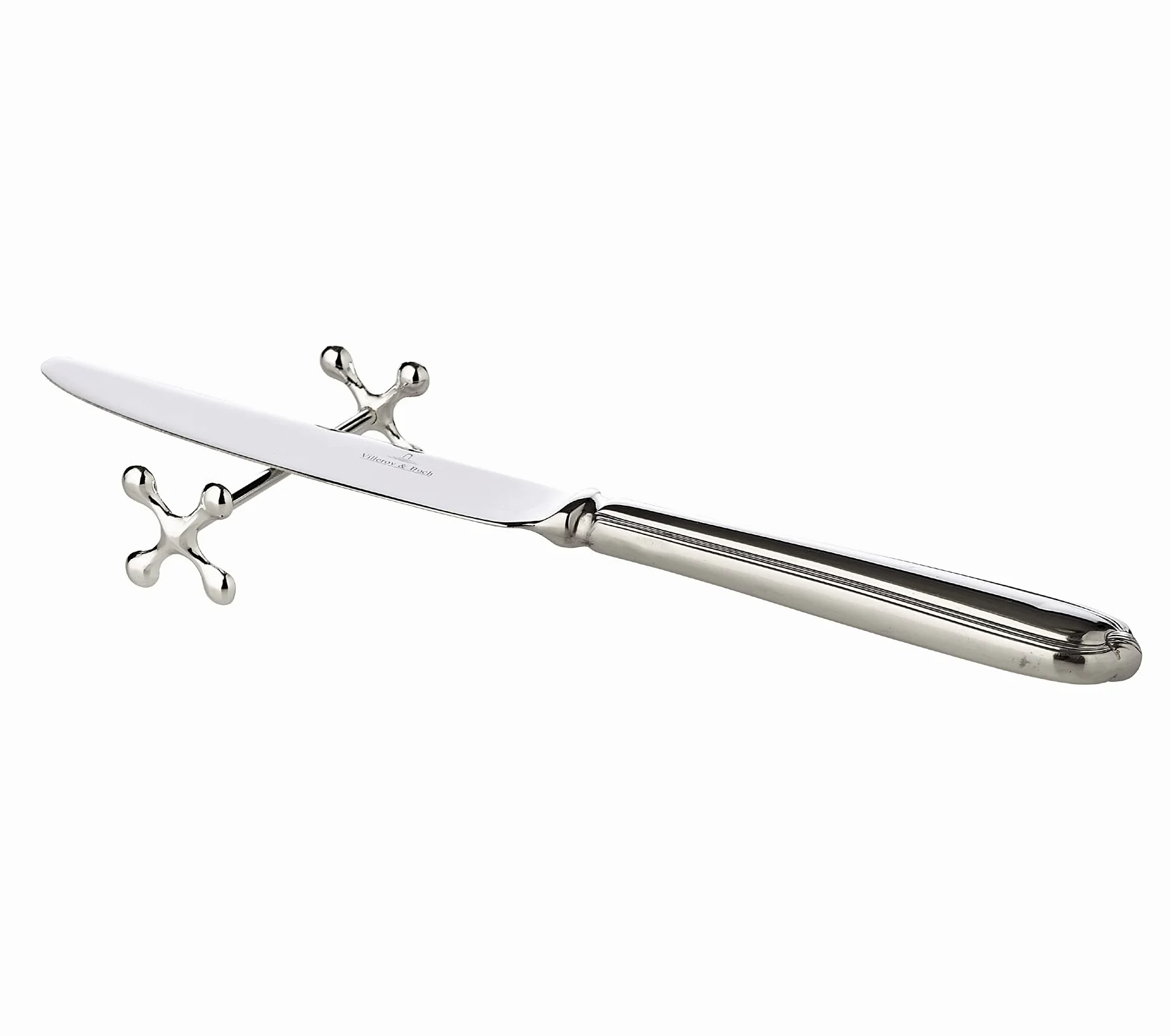 EDZARD Ensemble de 6 Repose Couteau Croisée, repose baguettes, Longueur 7 cm, argenté Noble, résistant au ternissement