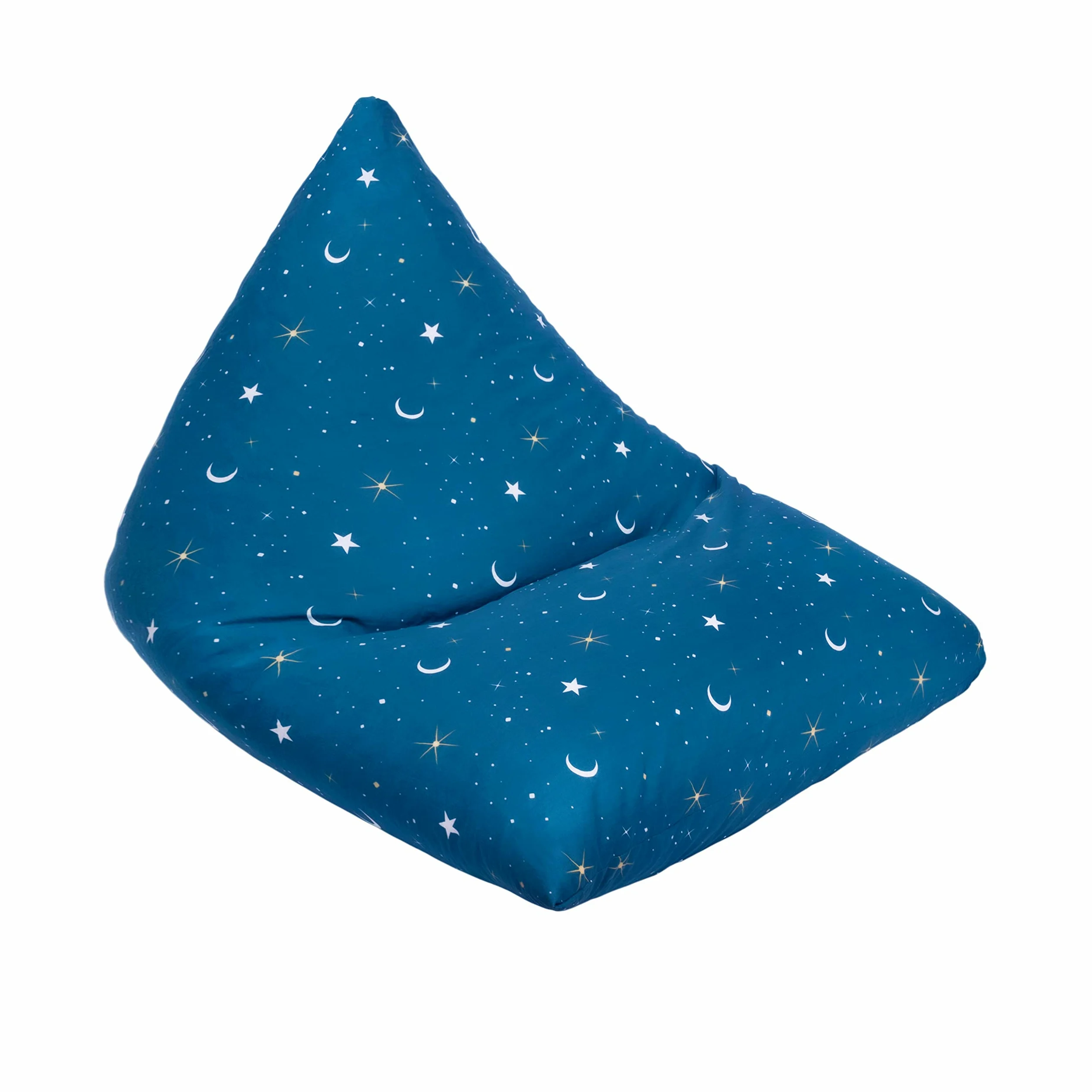 Ready Steady Bed Sac à fèves en Forme de Pyramide pour Enfants | Meubles Confortables pour Enfants | Siège de Relaxation Doux et sûr pour Les Enfants Salle de Jeux (Clair de Lune)