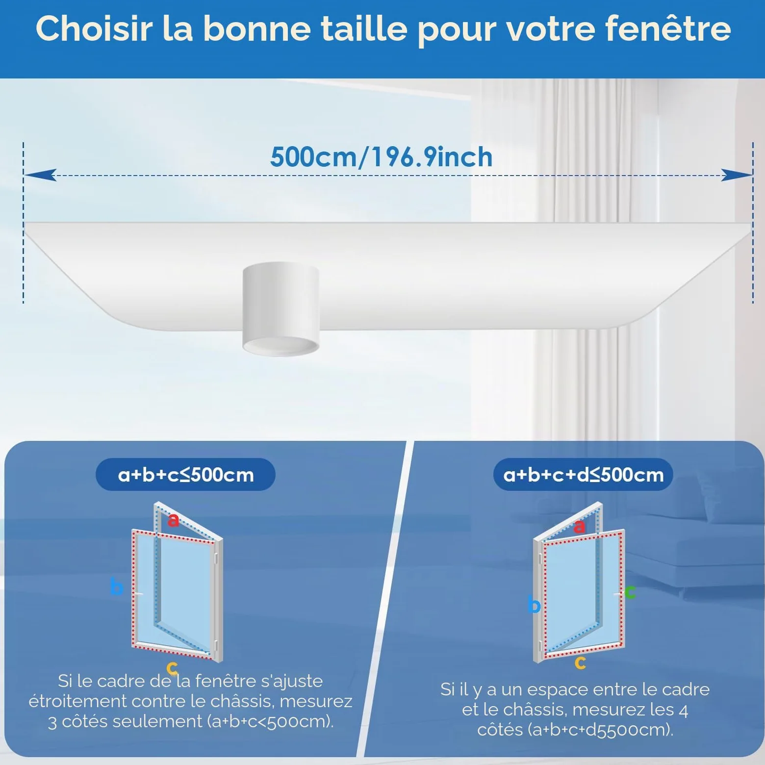 Kit Étanchéité pour Fenêtre 5M Qoosea, Climatiseur Mobile avec Bande Auto-Agrippante et Attaches, Sans Perçage pour Climatiseur Portable, Sortie Sèche-Linge, Fenêtres à Battant, Réutilisable