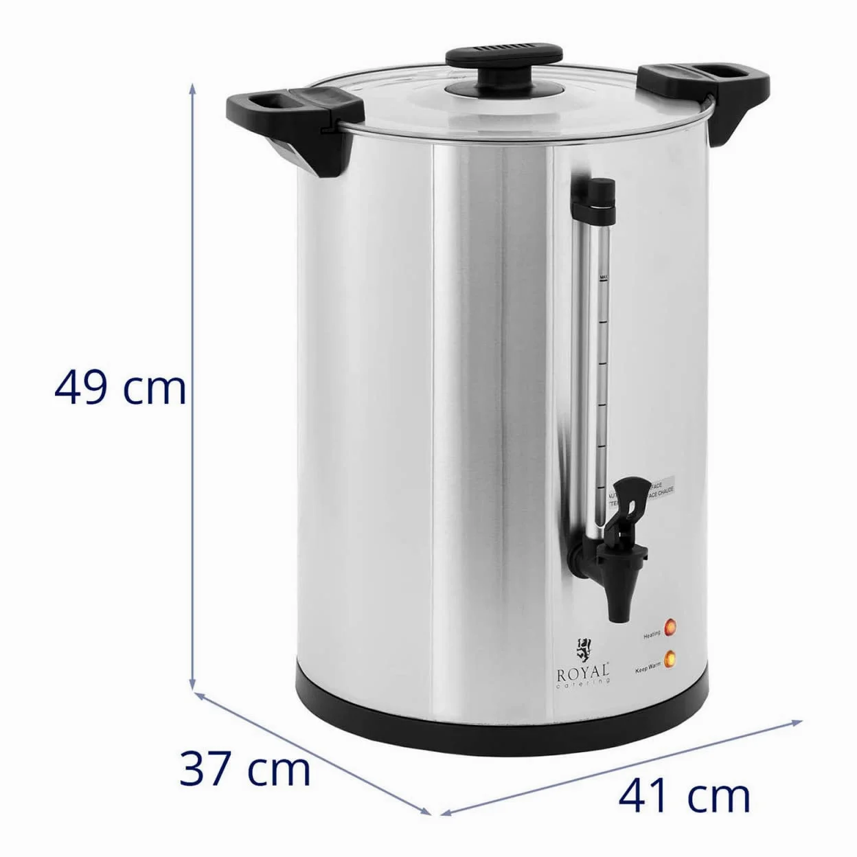 Royal Catering RC-CU20-2 Percolateur 20 L acier inoxydable Cafetière percolateur Pro cafetiere Percolateur à café