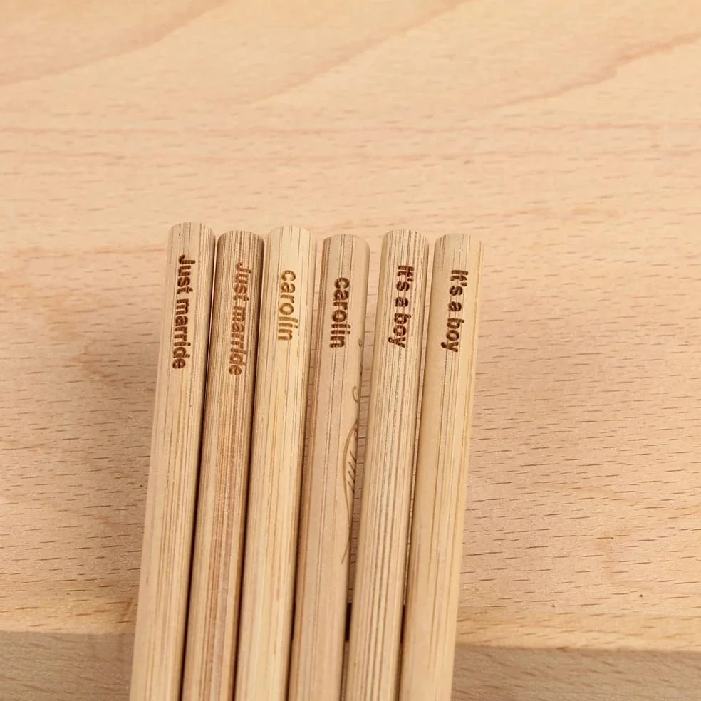 Lot de 50 baguettes personnalisées avec nom, lettrage personnalisé pour mariage, baguettes personnalisées