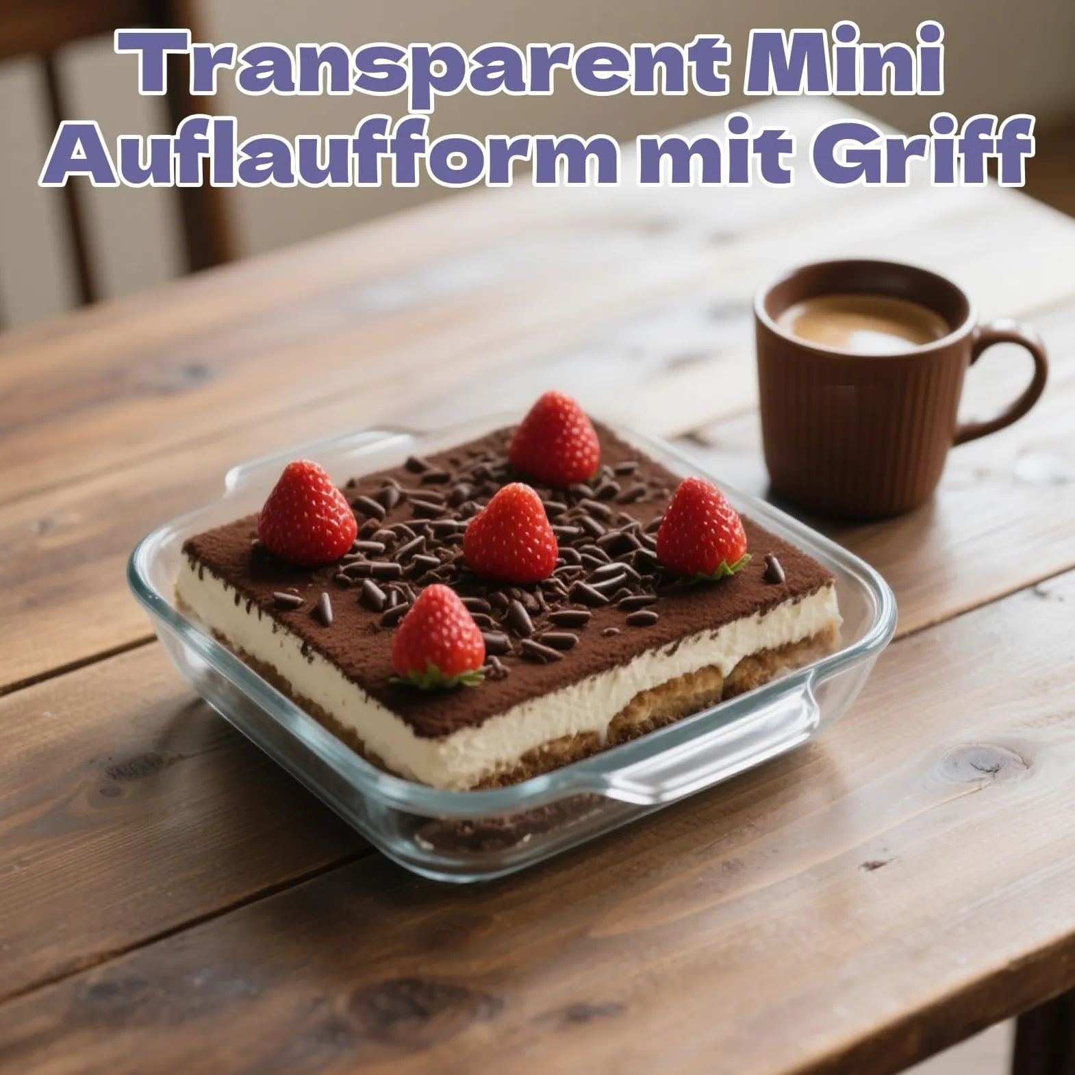 Lot de 4 mini plats à gratin en verre transparent avec poignée 0,5 l - Petit moule à cake en verre empilable - Moules carrés empilables pour four, micro-ondes, lasagnes, tiramisu