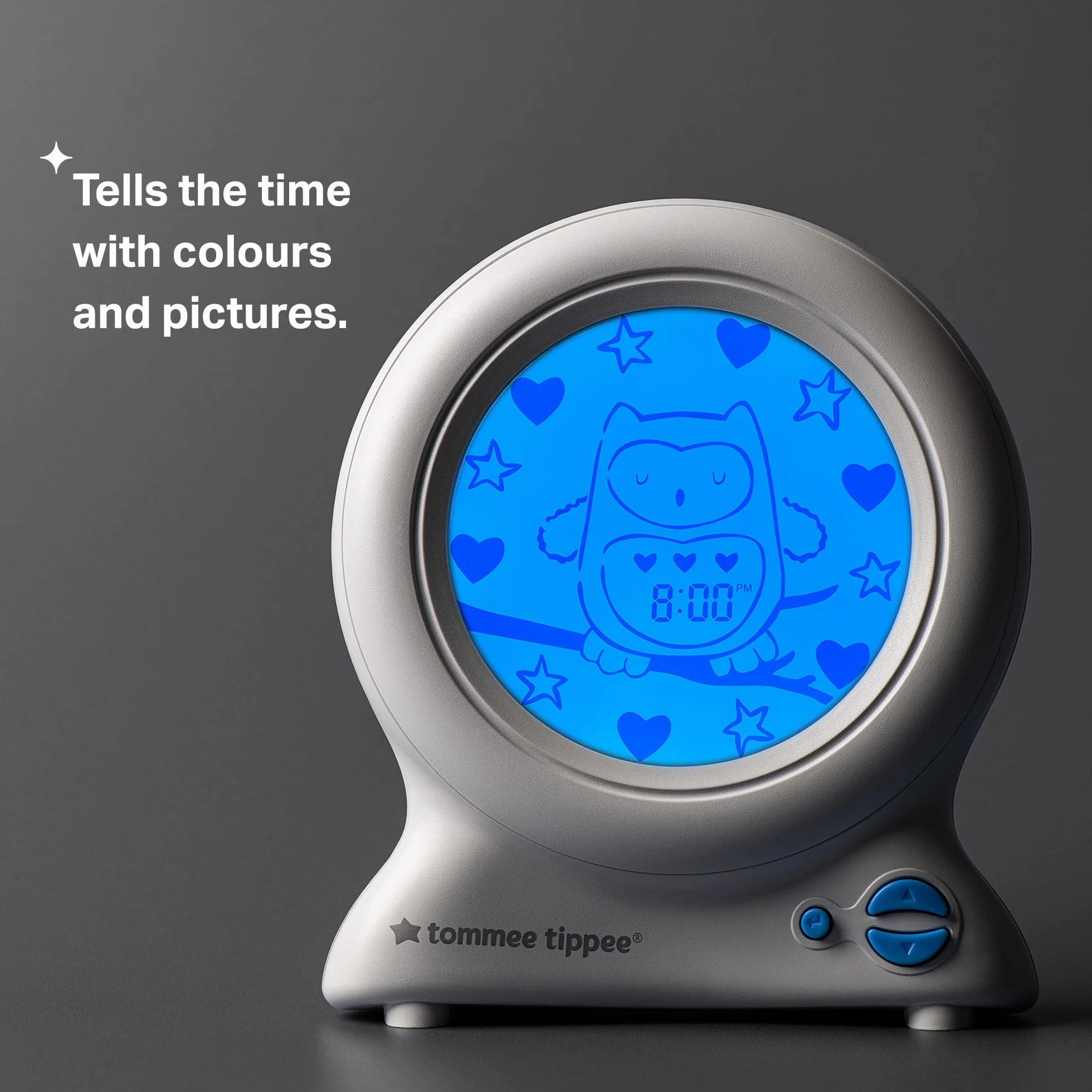 Tommee Tippee Réveil Éducatif Groclock, Réveil et Veilleuse pour Jeunes Enfants, Alimenté par USB 499051