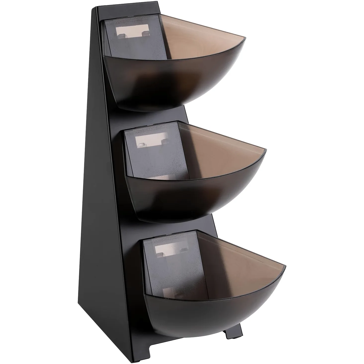 APS 11413 Multi-Rack, étagère de Cuisine, Structure en Acier Inoxydable 18/0, goulotte à portions en Plastique, Distributeur de portions, Volume par goulotte 1 Litre de Contenu, 3 Niveaux