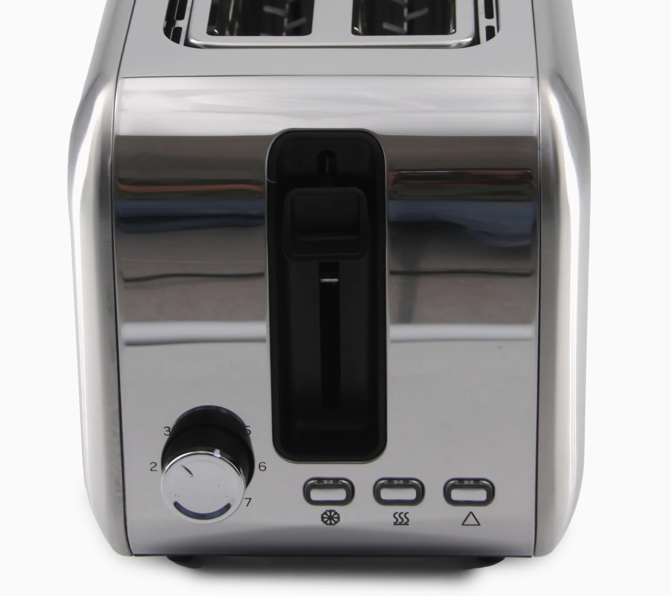 LITTLE BALANCE 8697 Dual Inox, Grille pain Toaster, 2 fentes longues pour 4 tranches de pain, Tiroir Ramasse-miettes, 1450 W, Tout Inox