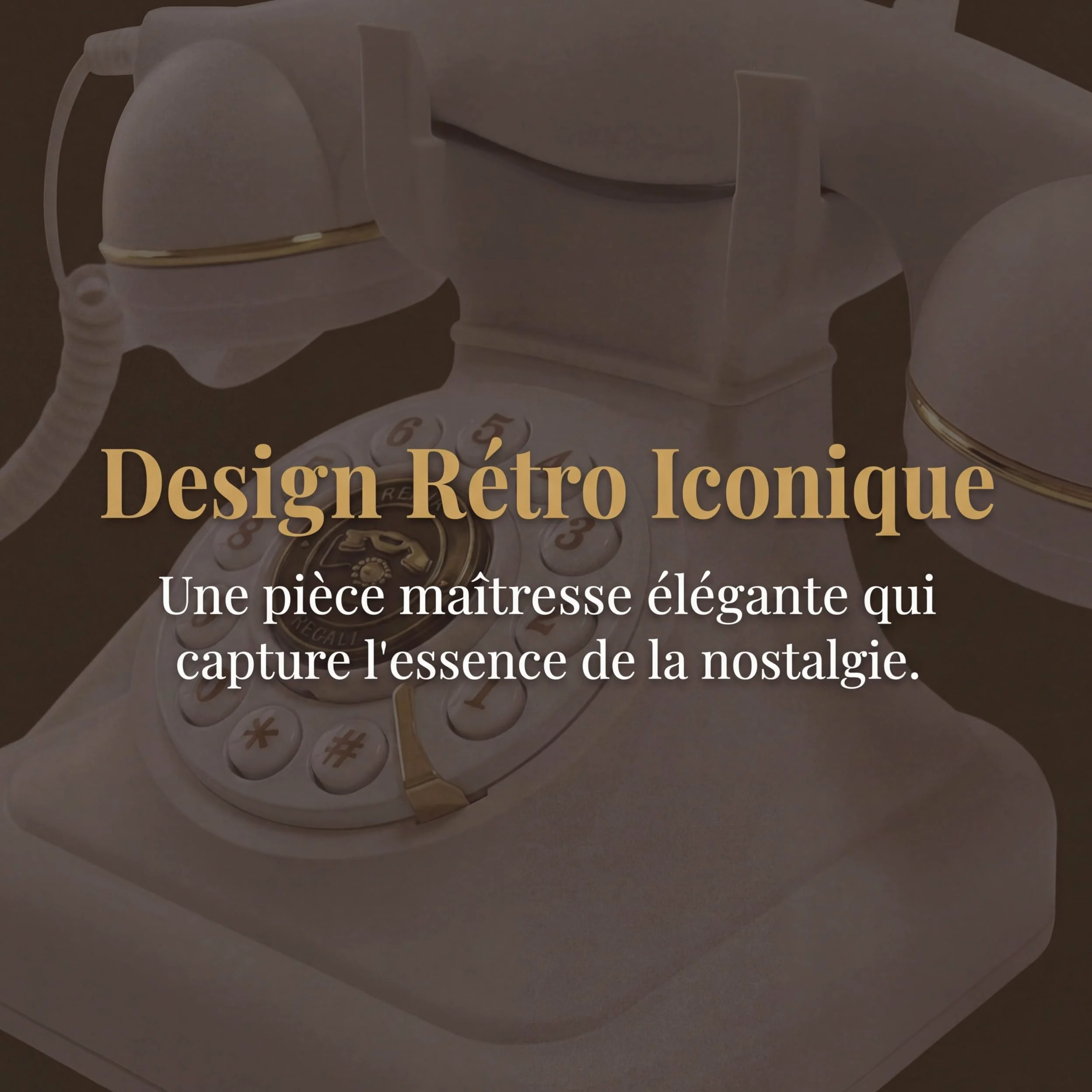 Livre Audio pour Mariage, téléphone au Design Vintage, enregistreur téléphonique, Laissant Un Message Vocal, téléphone Fixe pour Les Occasions, Téléphone de Livre d'or Audio de Mariage, Blanc
