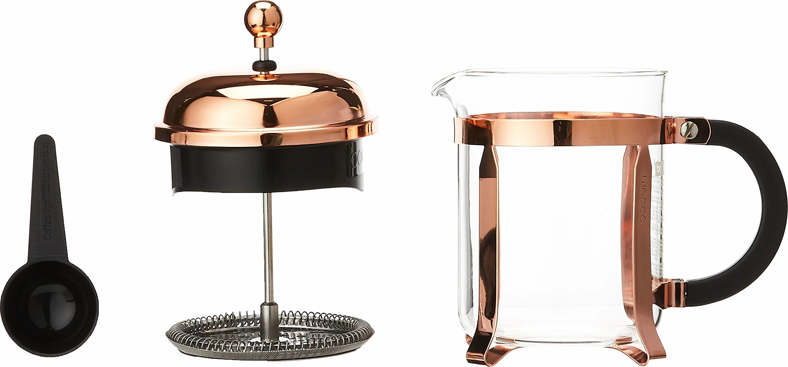 Bodum - 11813-18 - Chambord - Cafetière à Piston - 4 Tasses - 0.5 L Cuivré 10,5 x 16,6 x 19 cm
