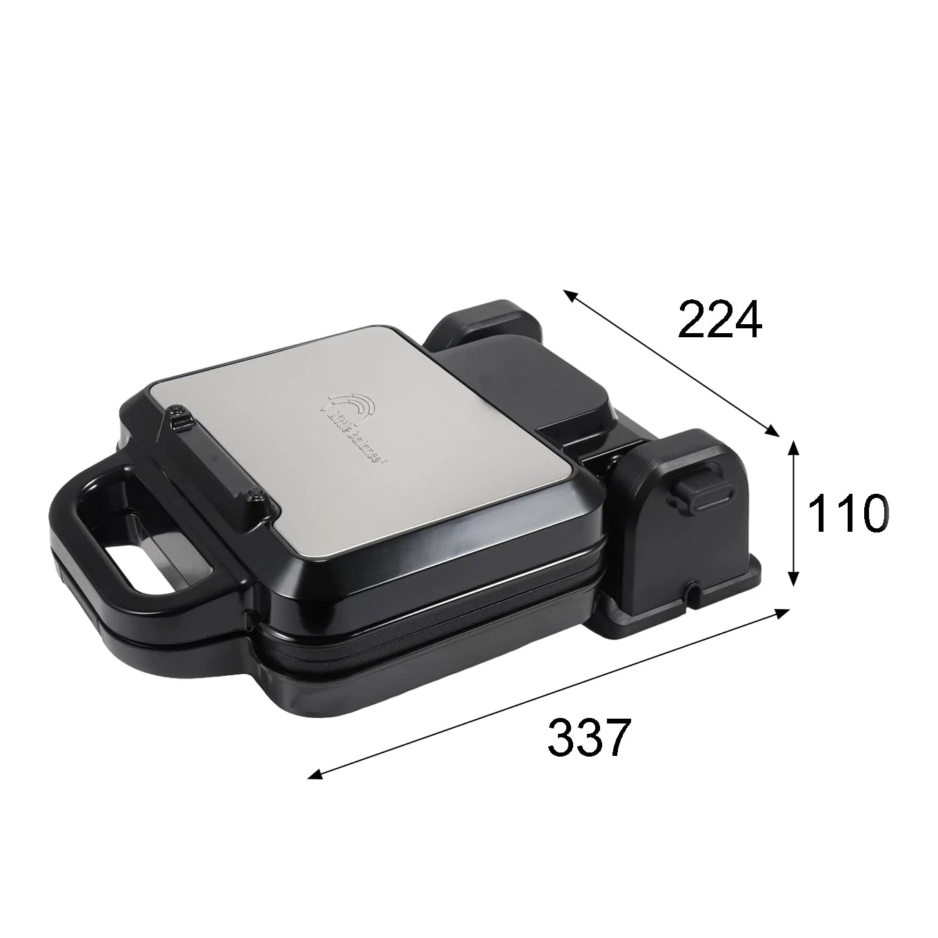 LITTLE BALANCE 8805 Flip Gaufres, Gaufrier électrique, Gaufrier Rotatif, Socle rotatif, Véritables gaufres belges, Sans PFAS, Antiadhésif, Voyant lumineux, 1200 W, Noir