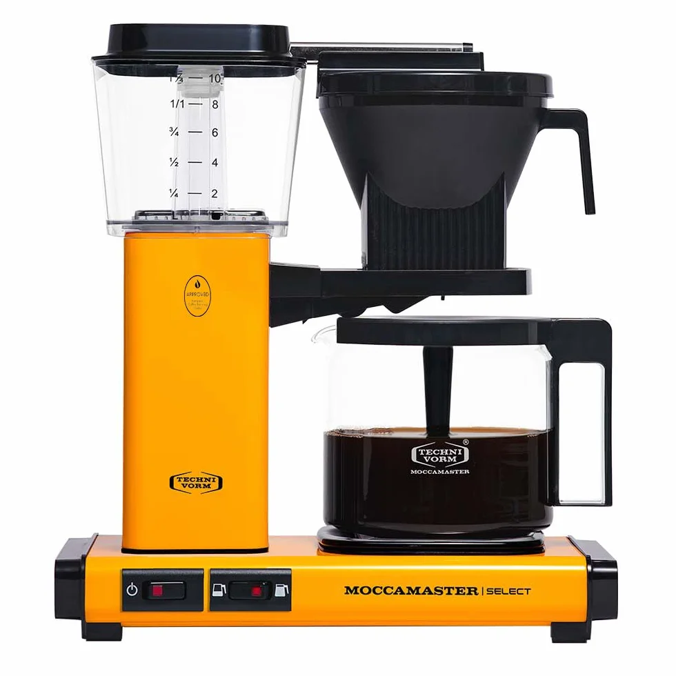 Moccamaster KBG Select, Cafetière à filtre, Pichet en verre, Yellow Pepper, 1.25L
