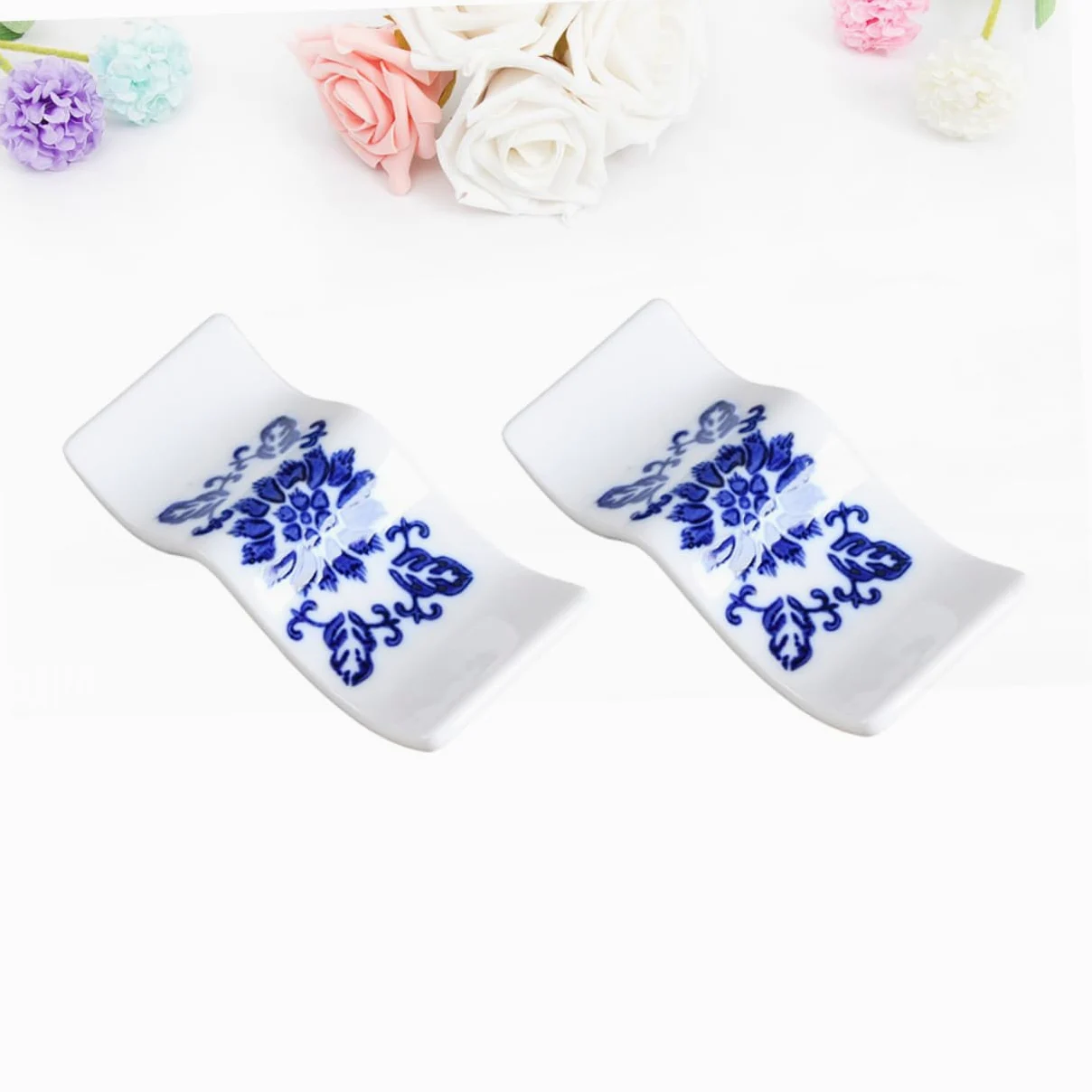 Repose-Baguettes, Supports à Baguettes en céramique Multicolores, pour Table de Restaurant ou de Mariage, Lot de 8, 8 x 3,5 x 1 cm