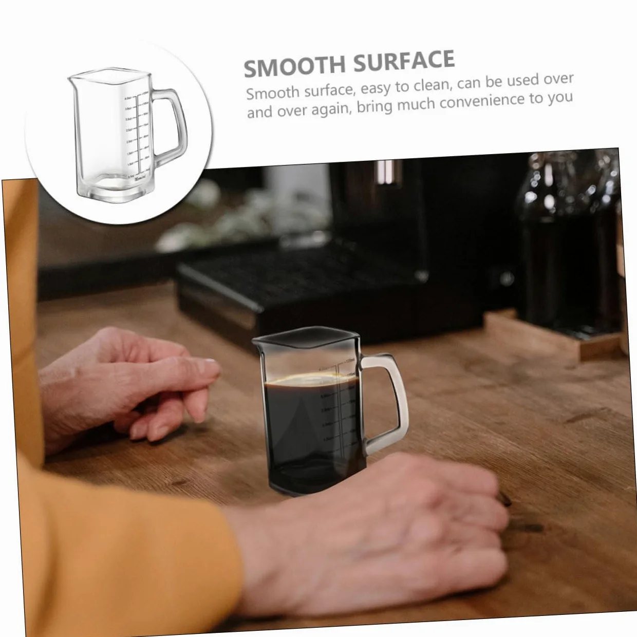 5 Pièces Tasse De Mesure De Verre Pour Tasses Portable Gobelets Café Tasse à Mesurer Liquide Gobelet Verseur Expresso Berceur De Verre Verseur En Transparent Un