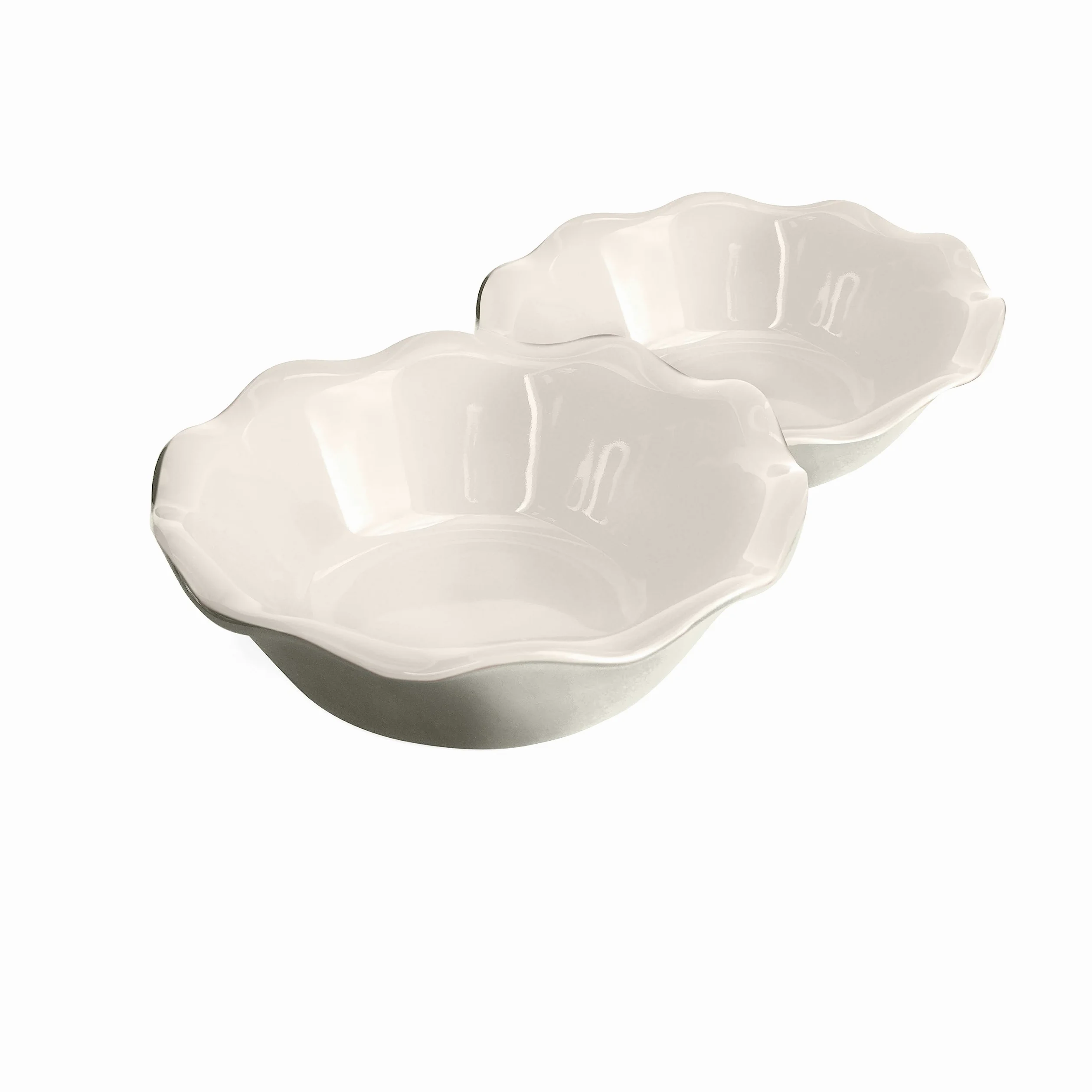 Emile Henry Lot de 2 mini plats à tarte, gris perle