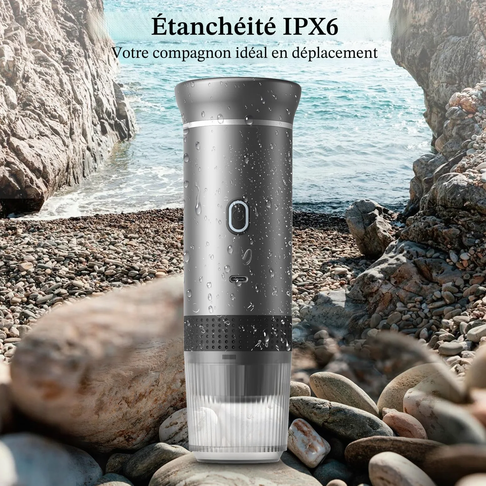 Vunzo Machine à expresso électrique, portable, auto-chauffante, avec USB-C, à capsule, mini machine à café de voyage, machine à café de camping