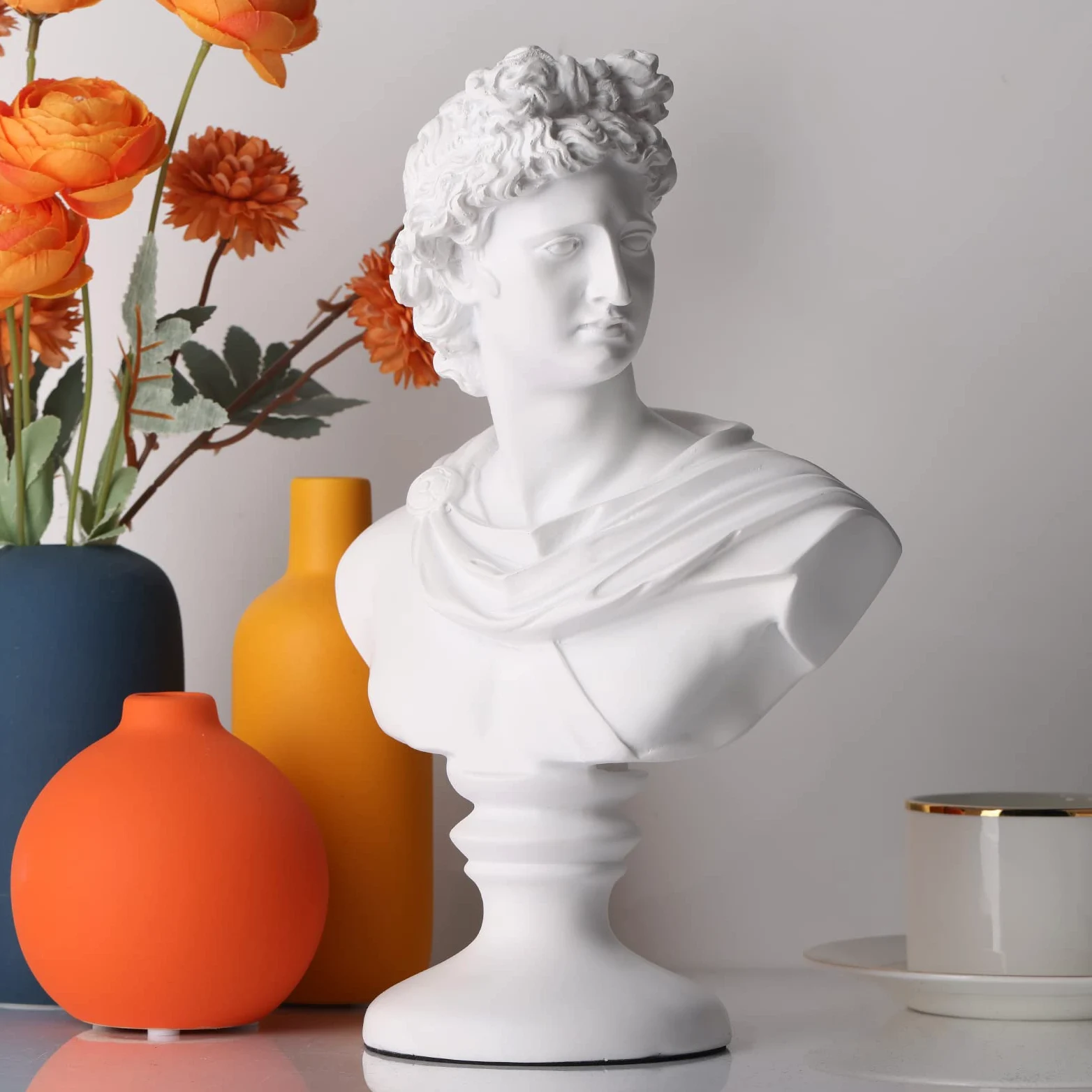 Mythologie Grecque David 30CM - Buste Décoratif Antique, Sculpture Intérieure, Objet Moderne, Aphrodite Statue Décorative