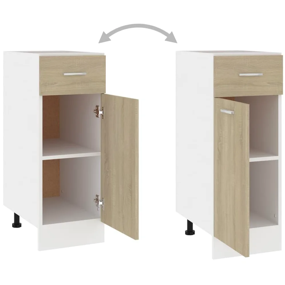 vidaXL Armoire à tiroirs inférieure Lyon Chêne Sonoma 30 x 46 x 81,5 cm Bois d'ingénierie