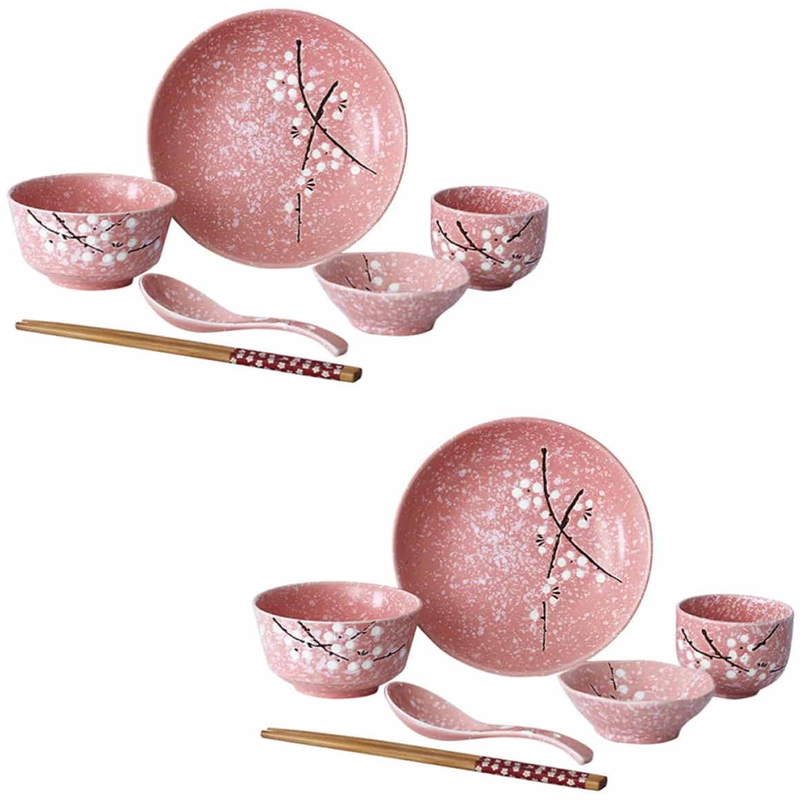 Tofficu Kit de Vaisselle Céramique Japonaise 12 Pièces pour Maison, Design Délicat, Ensemble Complet pour Dîner à Domicile, Matériau en Céramique