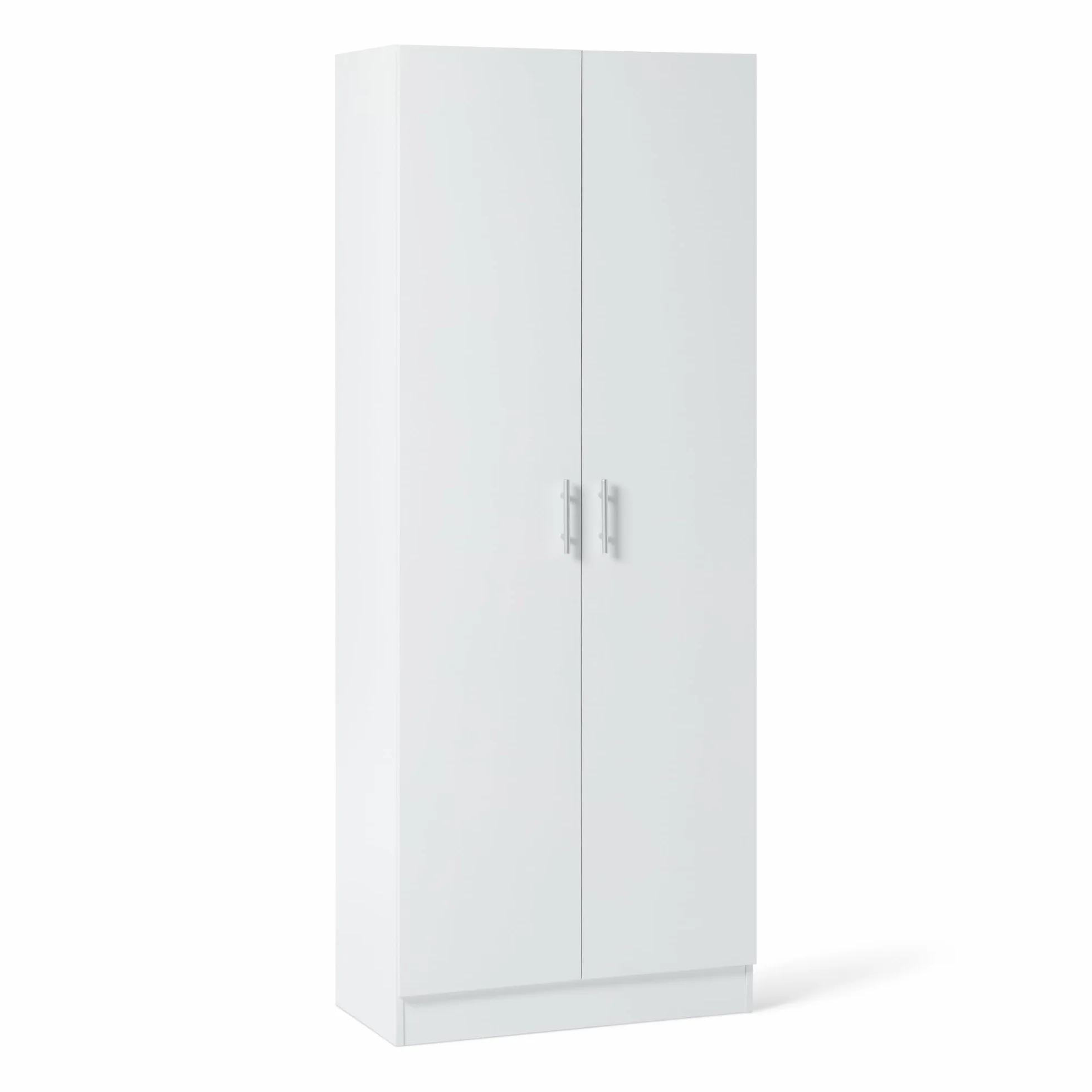Amazon Basics Armoire de Rangement pour Cuisine, Couloir, Grande Armoire autoportante, Rangement de Garde-Manger étroit avec 2 Portes, étagères réglables, Blanc, 60 x 31,5 x 152,5 cm