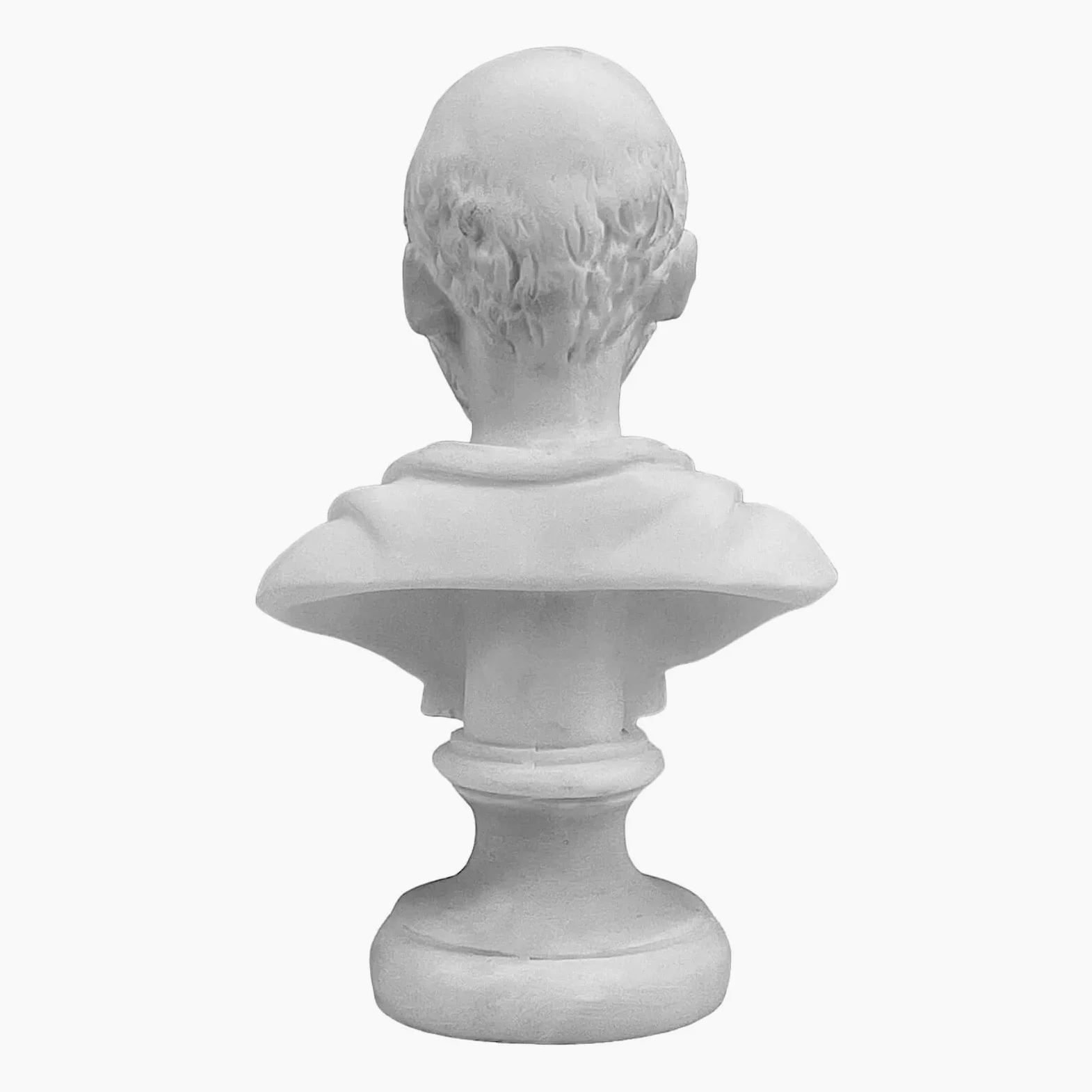 Generic Hippocrates 256401023857 Statue en marbre moulé avec buste du père de la médecine Blanc