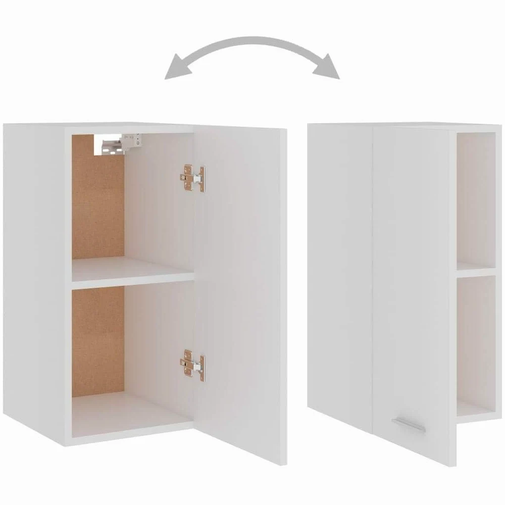 vidaXL Armoire Murale Lyon, 29,5x31x60 cm, Bois reconstitué, Blanc, Meuble Suspendu, Rangement Salle de Bain & Cuisine, Charge Max 60 kg