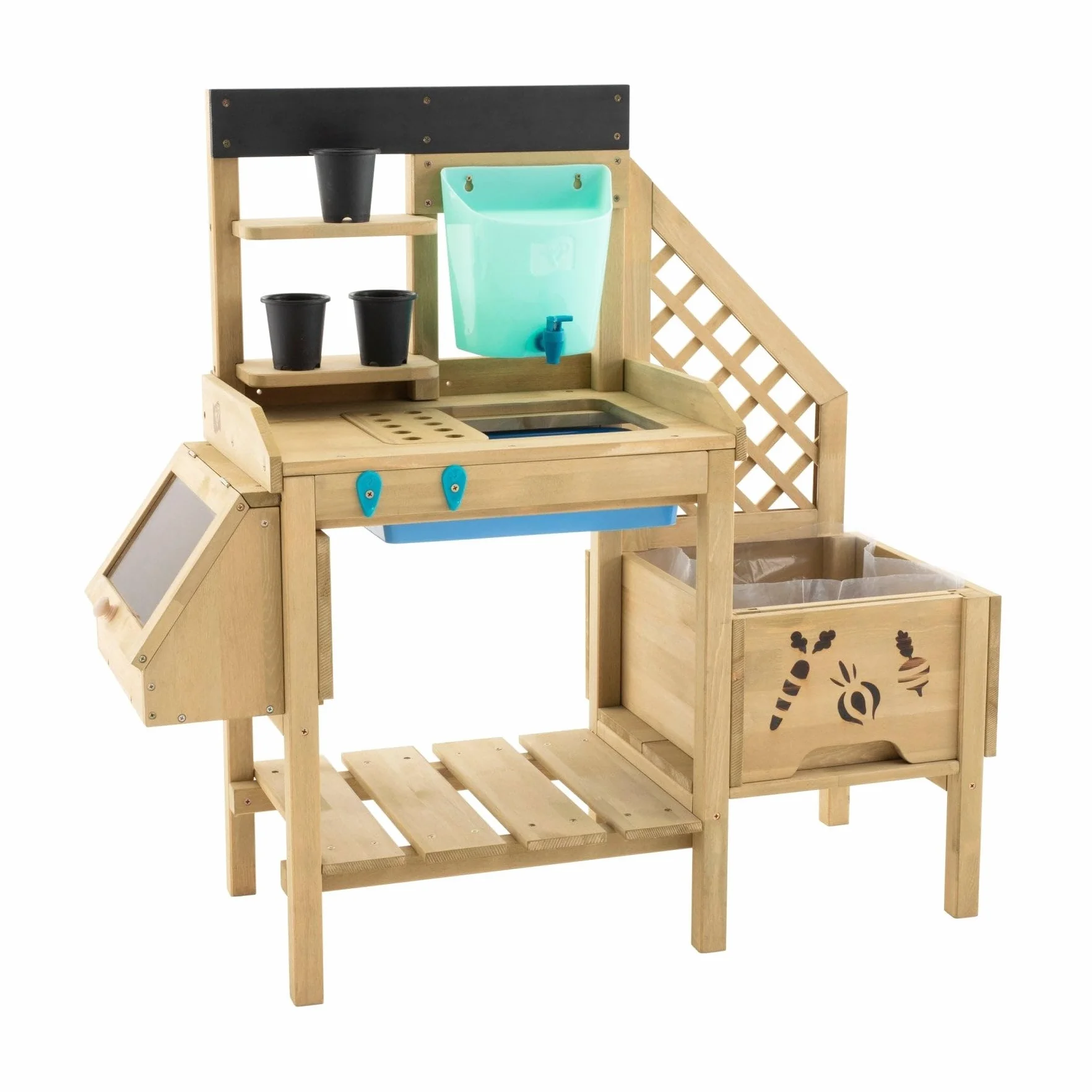 TP Toys Table à Rempoter en Bois FSC® – Atelier de Jardinage Enfant Mobile avec Roues, Bac, Pots & Réservoir d’Eau – Dès 3 Ans – 91,6 x 36,5 x 88,3 cm