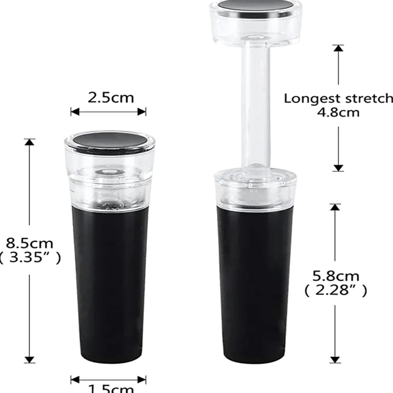 Bouchons à vin 20 pièces bouchons de bouteille en Silicone avec pompe d'économie sous vide intégrée bouchon sécurité alimentaire for garder le Champagne frais