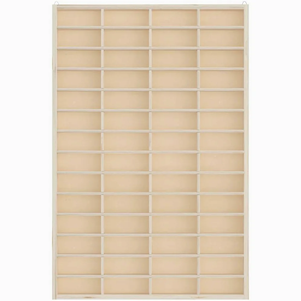 vidaXL Vitrine de Collection en Bois avec 56 Compartiments 40 x 4,5 x 60 cm