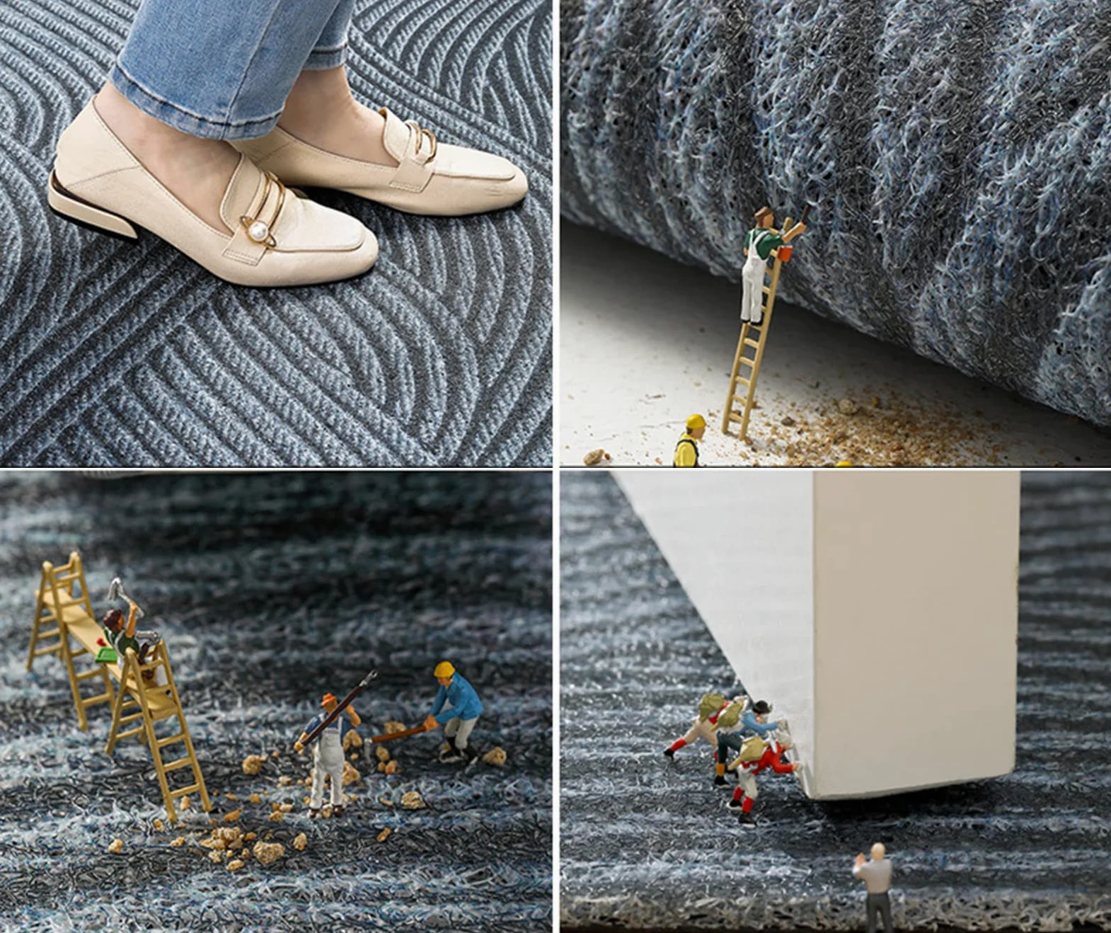 Paillasson en caoutchouc imperméable et résistant avec dos en PVC – Anti-dérapant, barrière anti-saleté – Tapis de bienvenue lavable pour intérieur et extérieur – Tapis de bienvenue pour la maison, le
