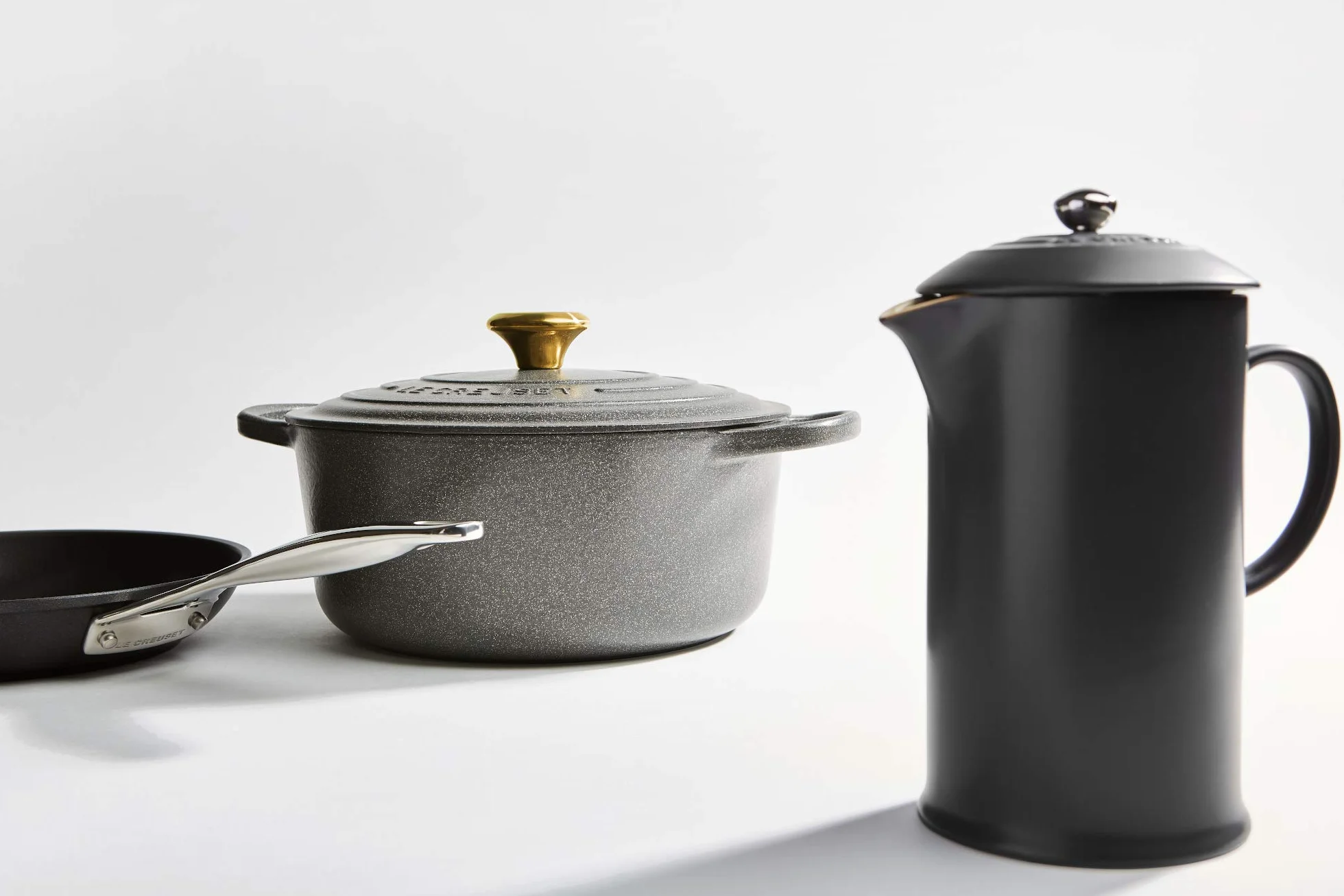 LE CREUSET Cafetière avec Piston en Inox, 1L, Céramique, Noir Mat, 91028200000000