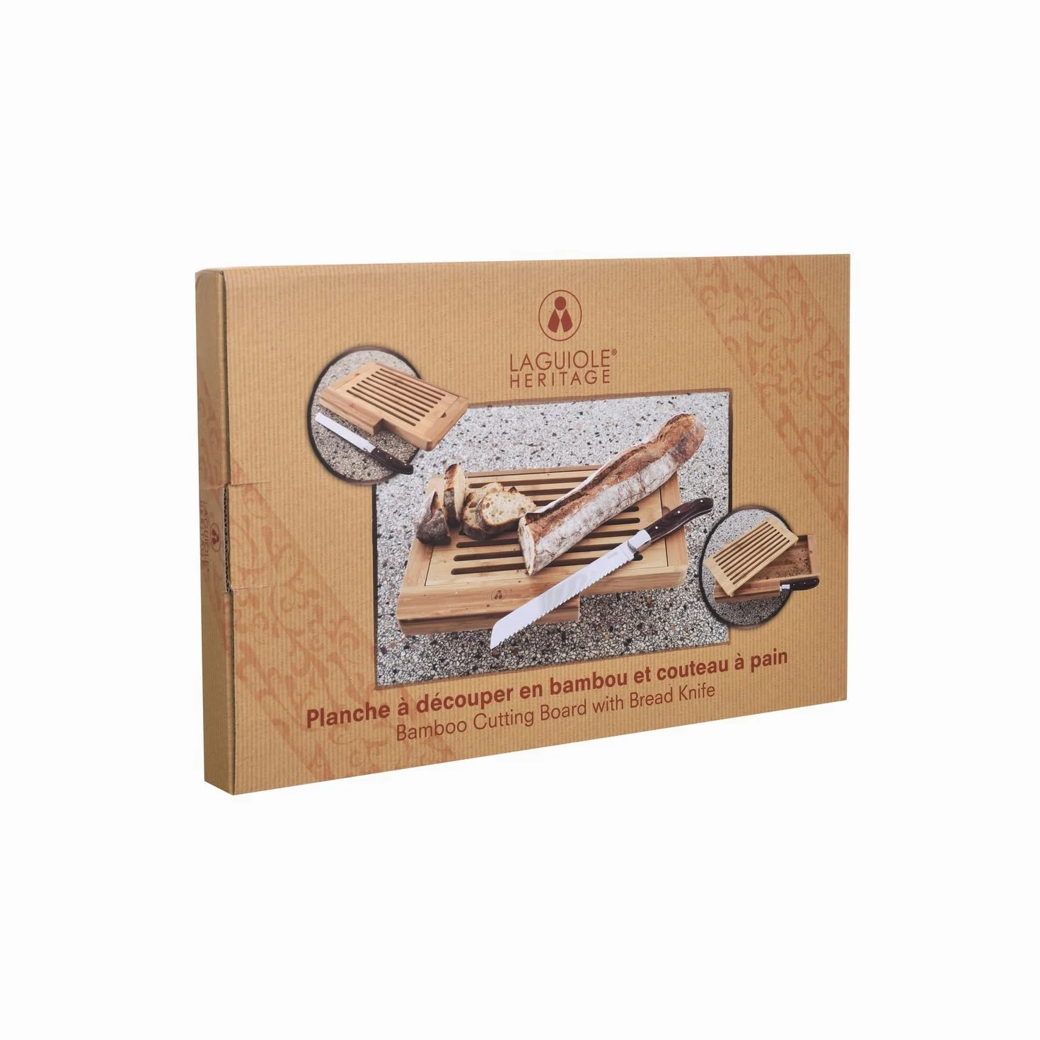 LAGUIOLE HERITAGE - Couteau, Pain, Planche, Bois, Bambou, Marron
