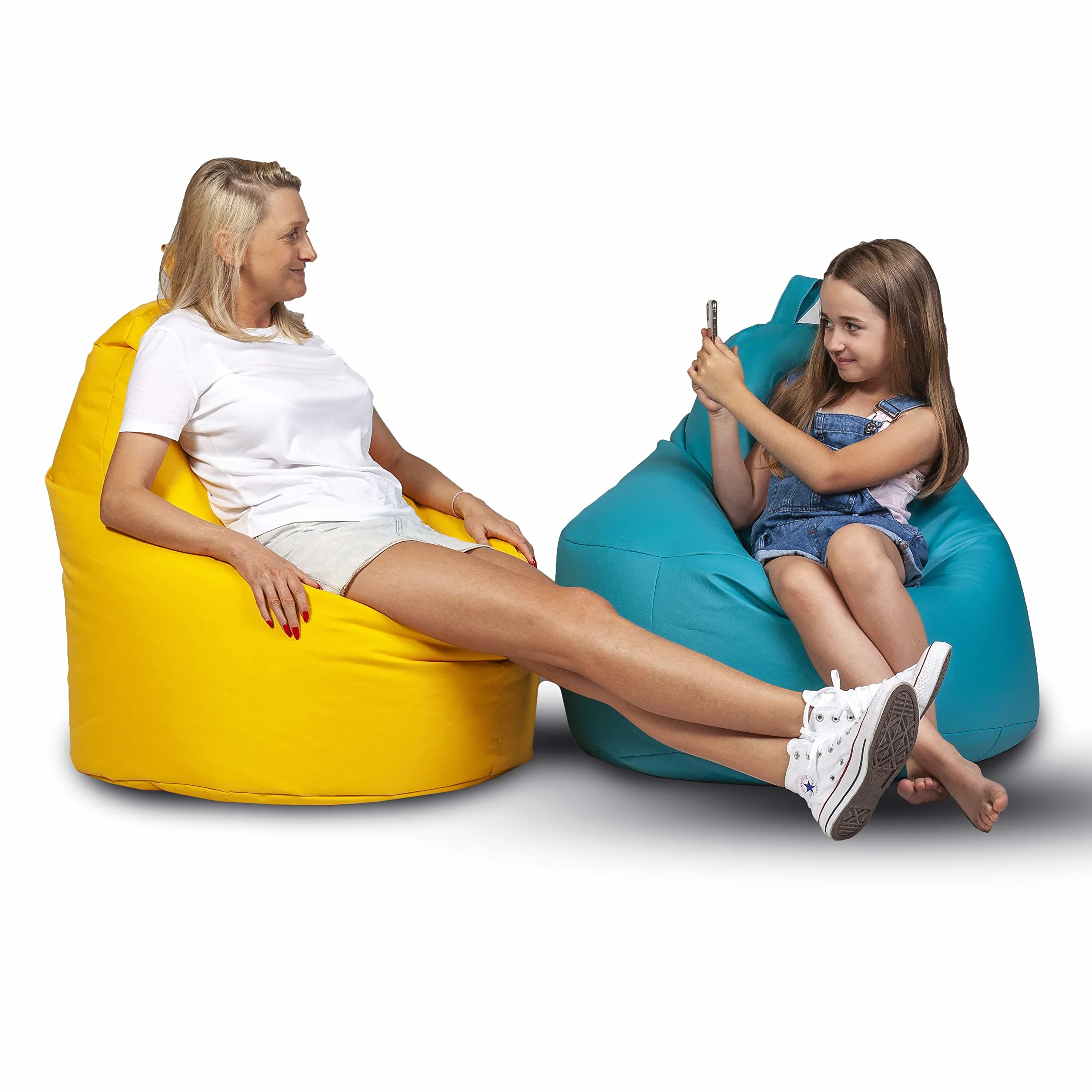 Ecopuf Yoko - Pouf en Cuir synthétique avec Fermeture éclair Anti-Perte