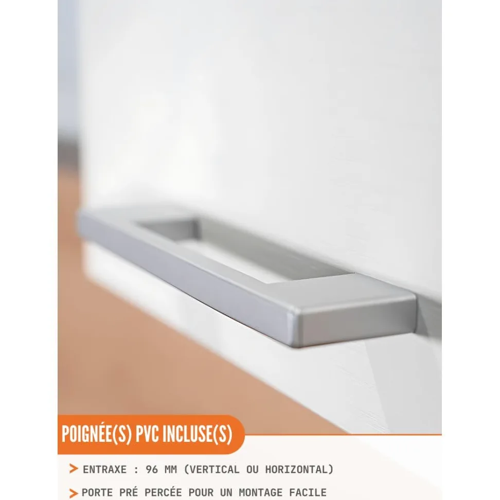 Cuisineandcie - Meuble pour Four encastrable Eco Blanc L 60 cm