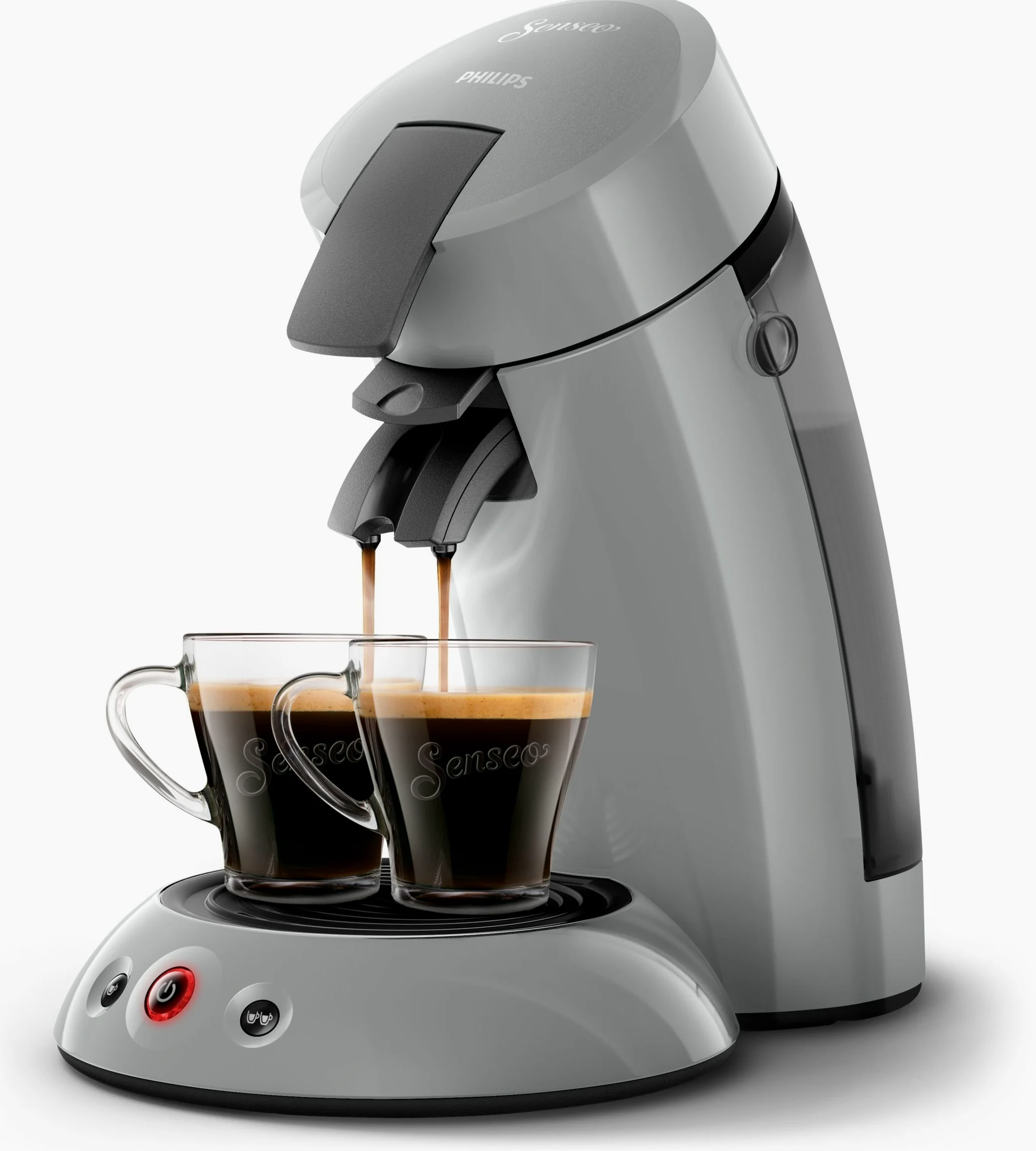 Machine a café dosette SENSEO ORIGINAL Philips HD6553/71, Booster d'arômes, Crema Plus (mousse plus dense), 1 a 2 tasses, Gris