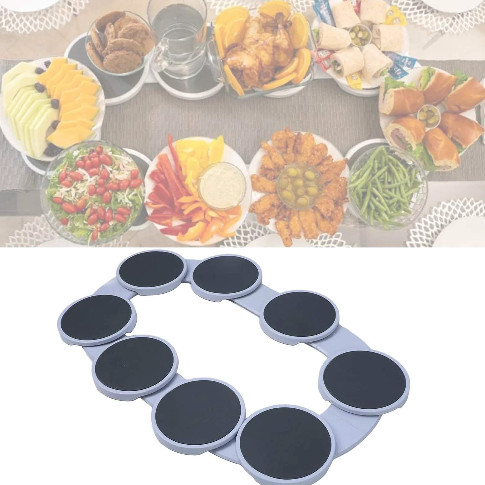 Plateau Tournant Rotatif, Mangeoire Rotative Plateaux Table Tournante Multifonctionnelle Rotation À 360° Facile À Nettoyer Réutilisable Adapté À La Cuisine Et À La Table À Manger