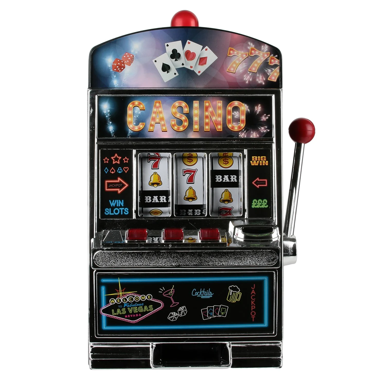 Mister Gadget- Mg3073 - Machine À sous, Taille Unique, Noir