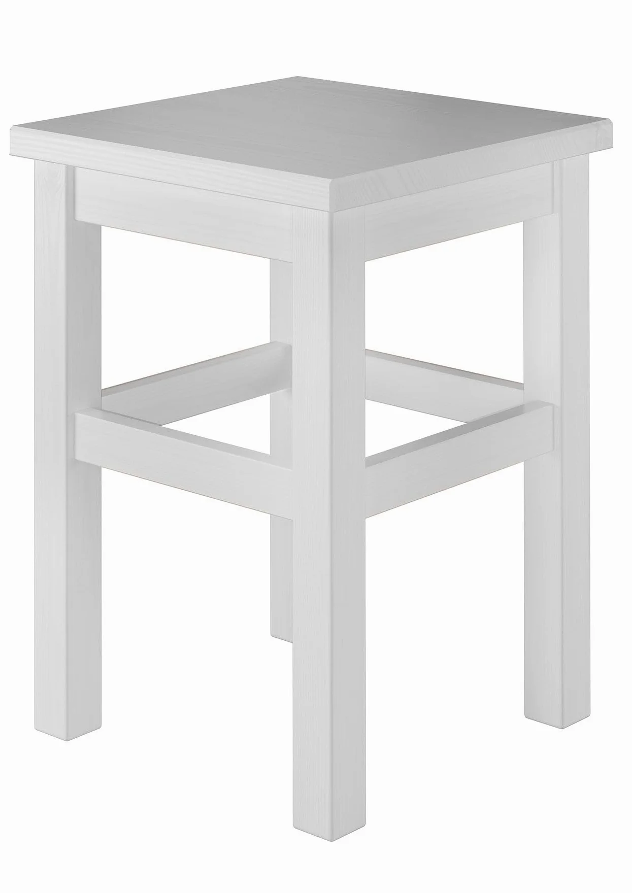 Erst-Holz Tabouret en Bois Massif sans Dossier en pin Massif Naturel ou Blanc V-90.71-41pin Blanc
