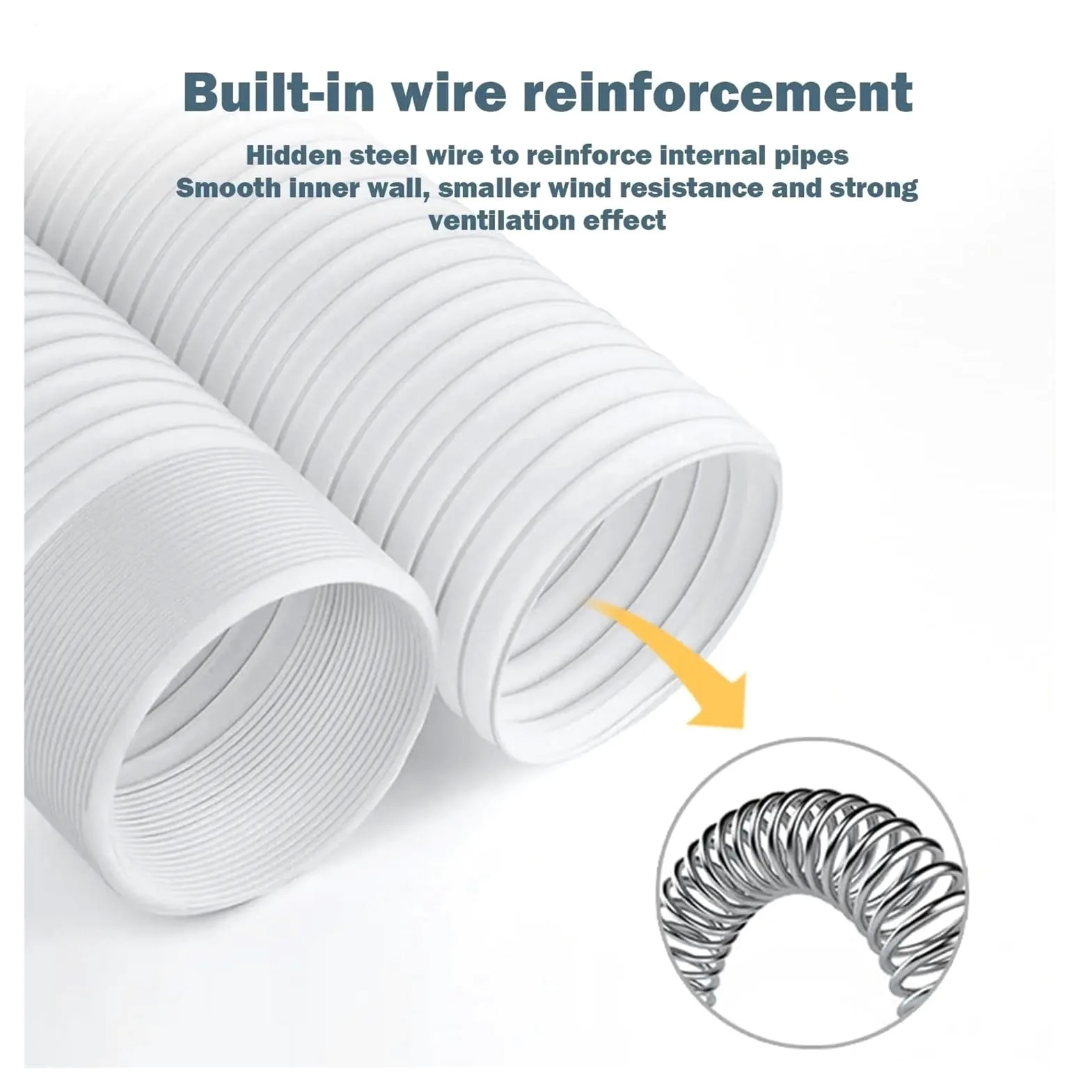 Compatible Avec Le Tuyau D'évacuation Universel Et AC. | Tuyau d'extension de conduit flexible télescopique de 130/150 mm for la climatisation mobile(150mmx2 m)